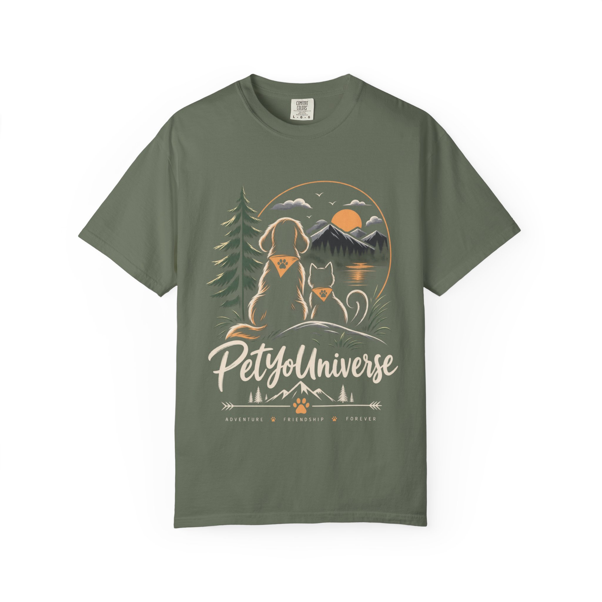 Dog Mom Scenic T-Shirt — Pet Universe Mountain Sunset Tee - Image 36