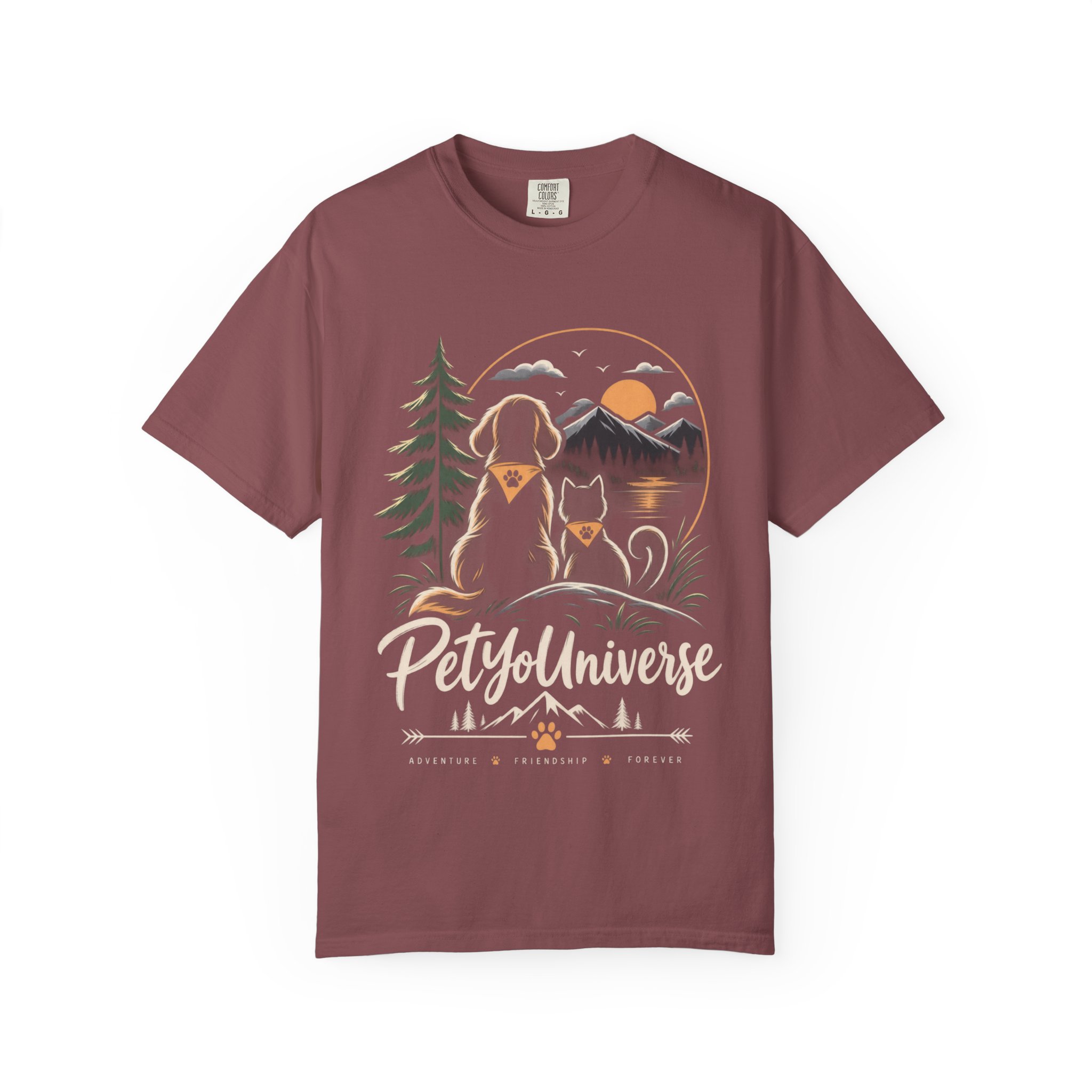 Dog Mom Scenic T-Shirt — Pet Universe Mountain Sunset Tee - Image 8