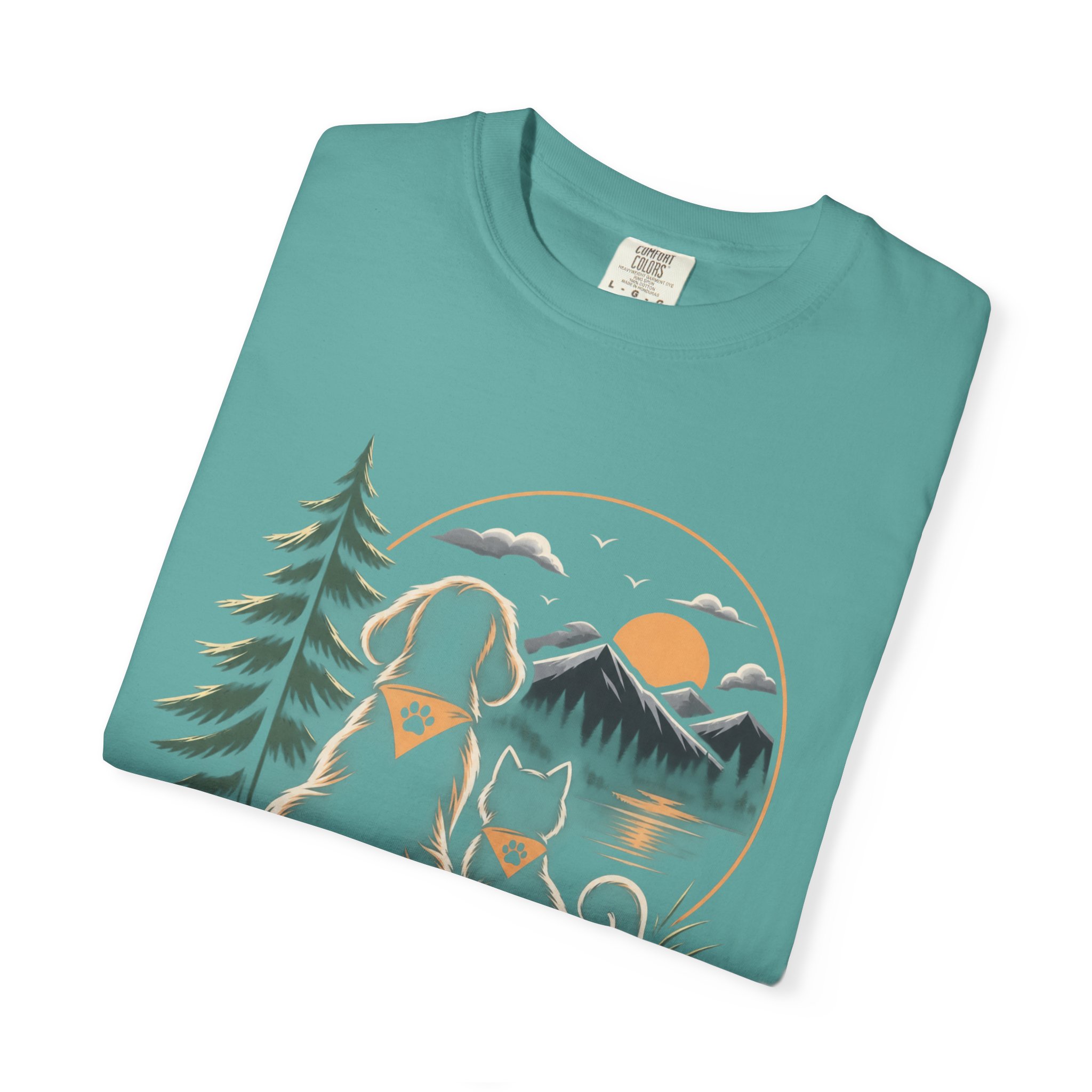 Dog Mom Scenic T-Shirt — Pet Universe Mountain Sunset Tee - Image 52