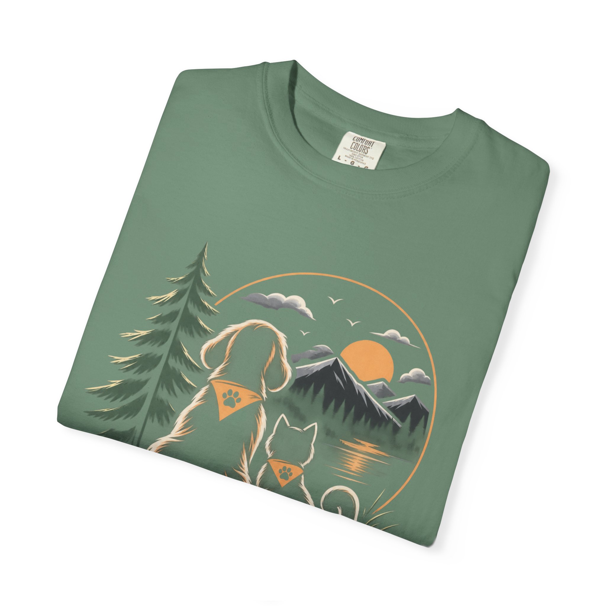 Dog Mom Scenic T-Shirt — Pet Universe Mountain Sunset Tee - Image 45