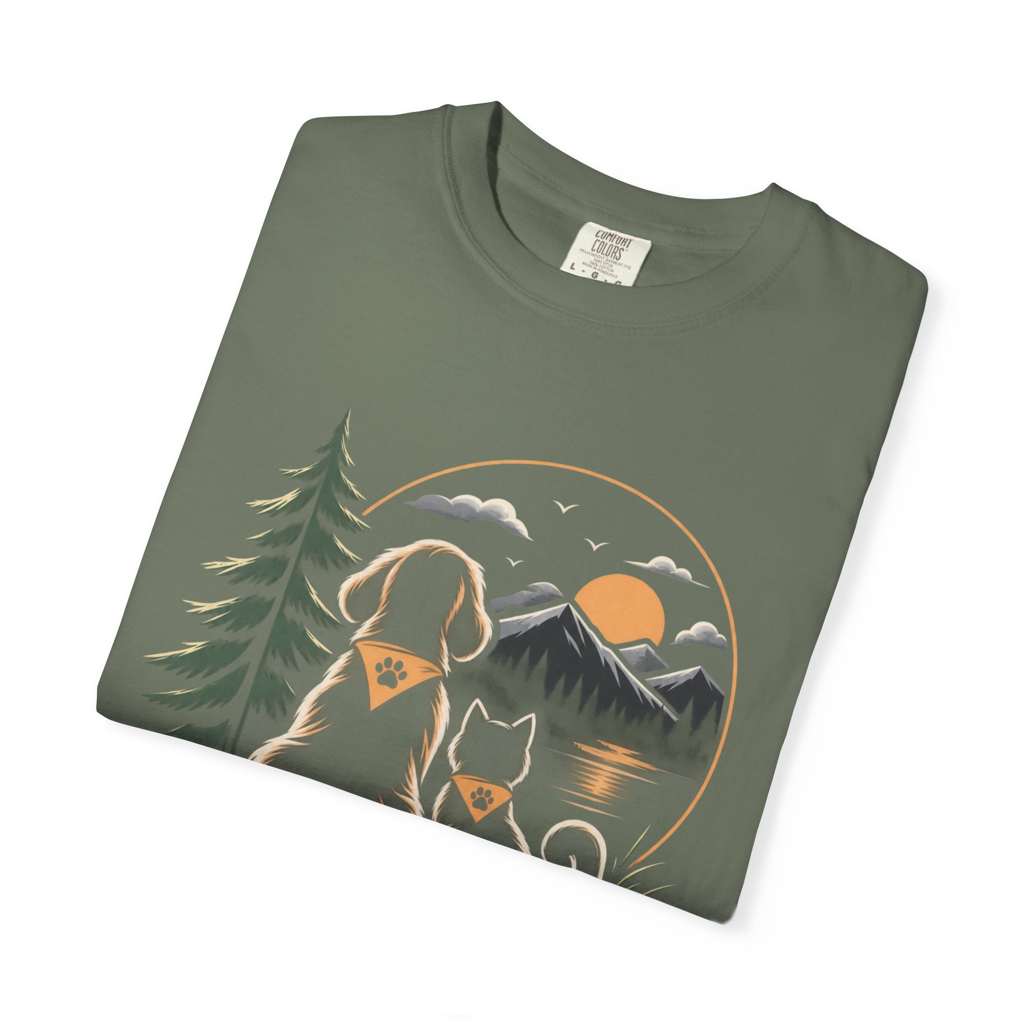 Dog Mom Scenic T-Shirt — Pet Universe Mountain Sunset Tee - Image 38