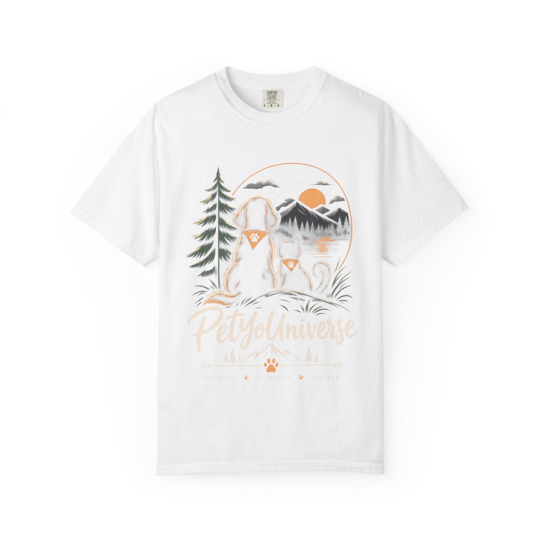 Dog Mom Scenic T-Shirt — Pet Universe Mountain Sunset Tee