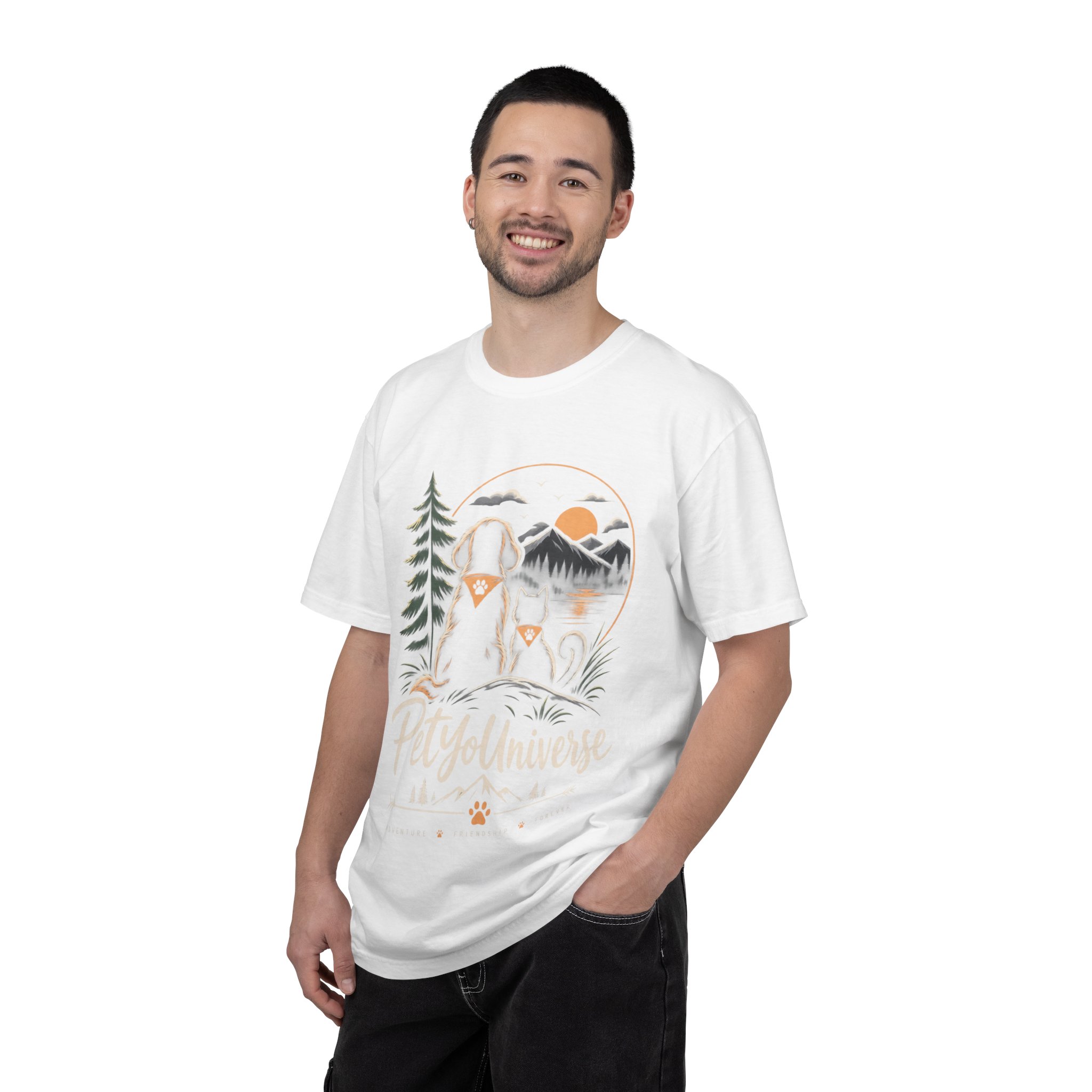 Dog Mom Scenic T-Shirt — Pet Universe Mountain Sunset Tee - Image 5