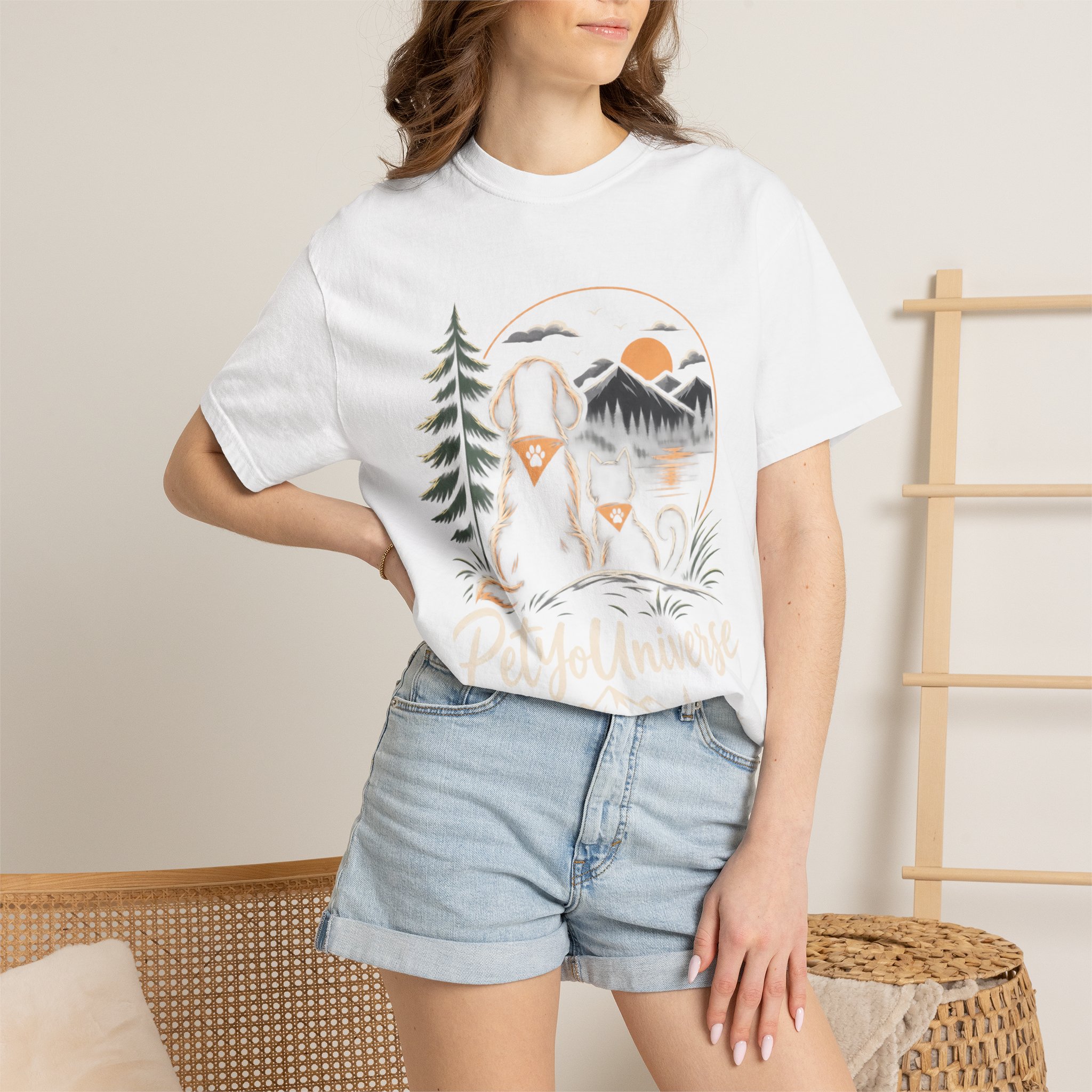 Dog Mom Scenic T-Shirt — Pet Universe Mountain Sunset Tee - Image 4