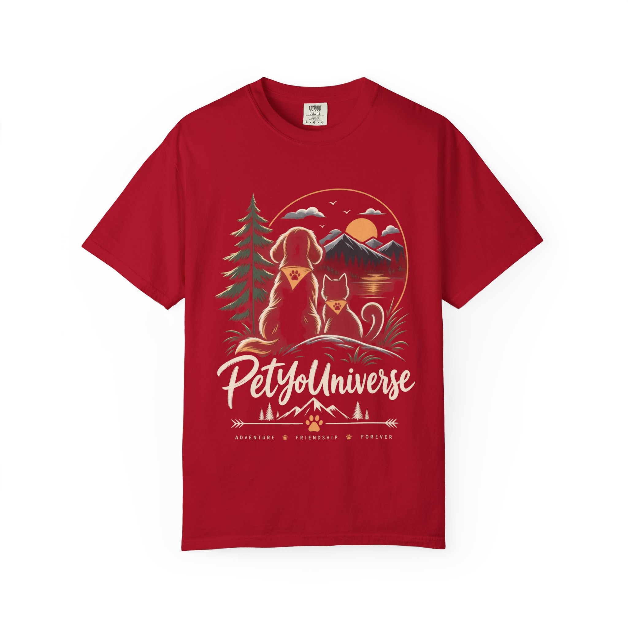 Dog Mom Scenic T-Shirt — Pet Universe Mountain Sunset Tee - Image 78