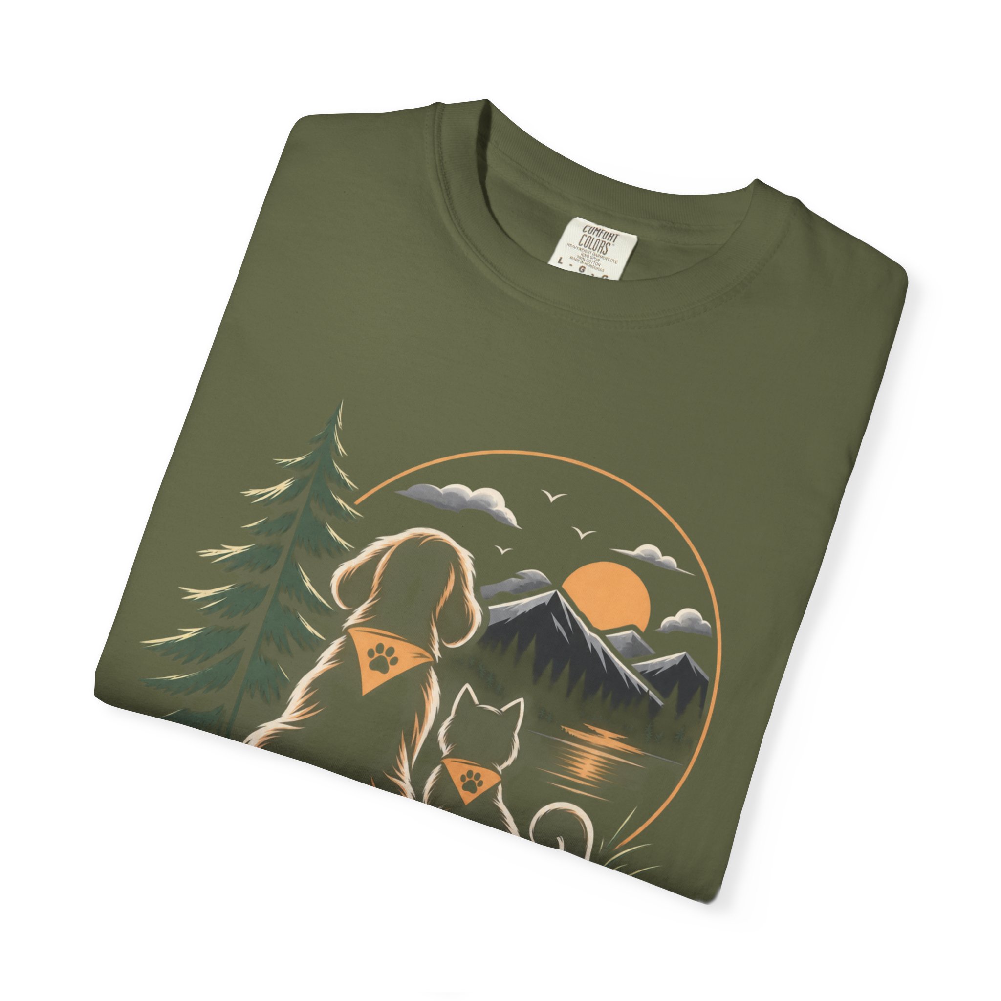 Dog Mom Scenic T-Shirt — Pet Universe Mountain Sunset Tee - Image 31