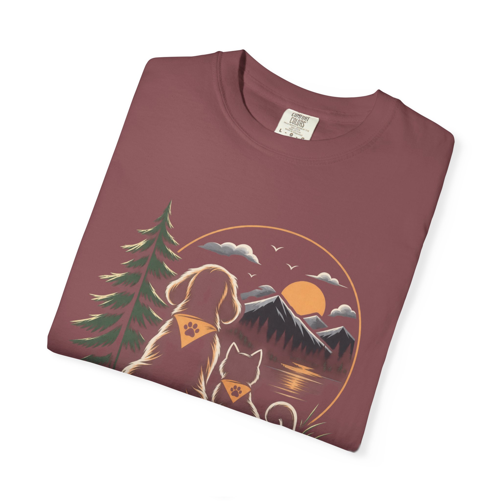 Dog Mom Scenic T-Shirt — Pet Universe Mountain Sunset Tee - Image 10