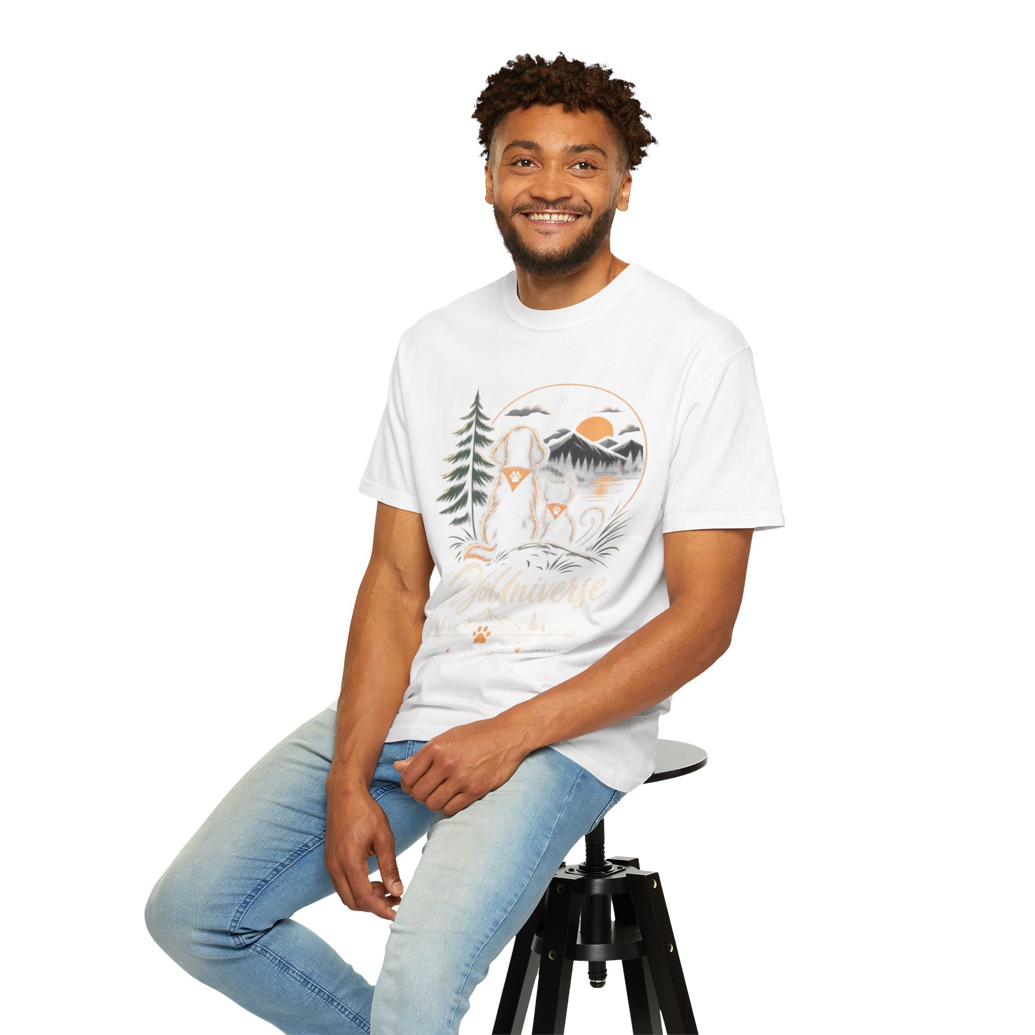 Dog Mom Scenic T-Shirt — Pet Universe Mountain Sunset Tee - Image 7