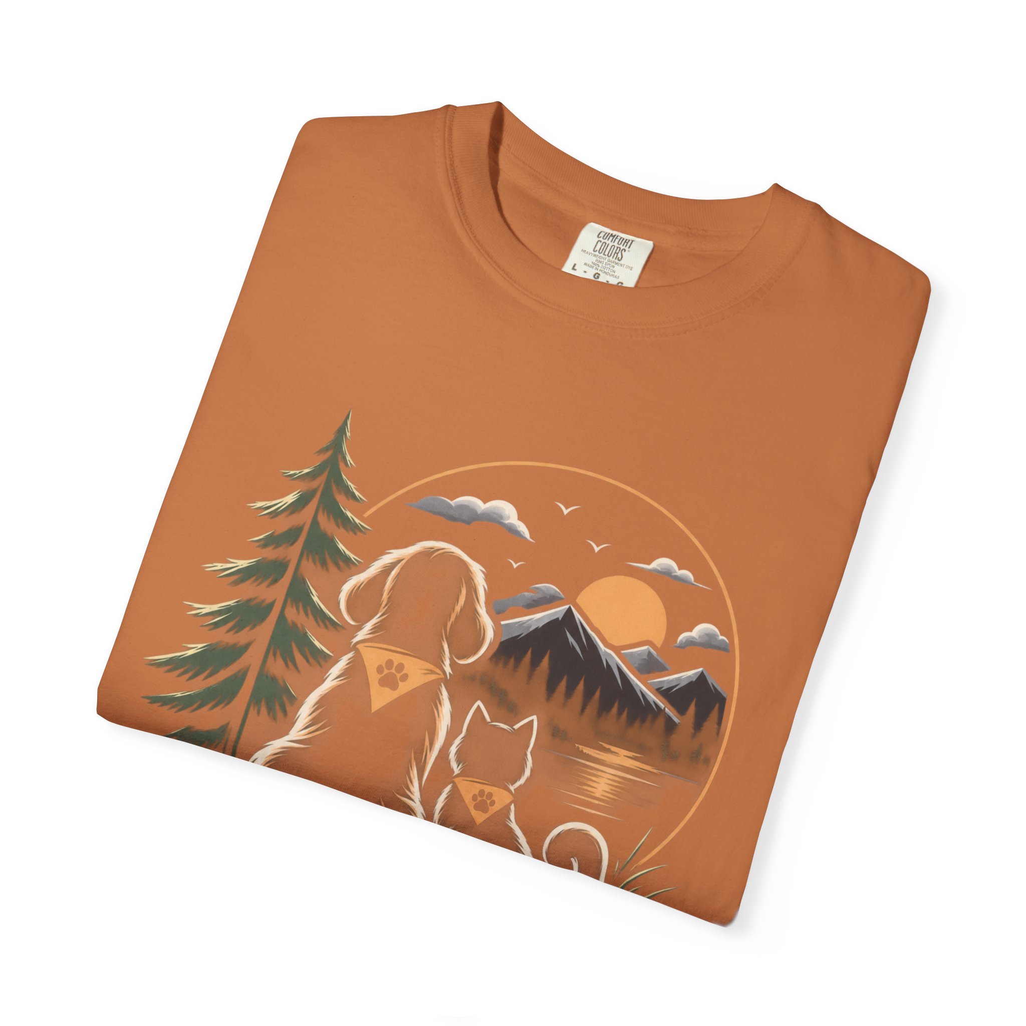 Dog Mom Scenic T-Shirt — Pet Universe Mountain Sunset Tee - Image 17