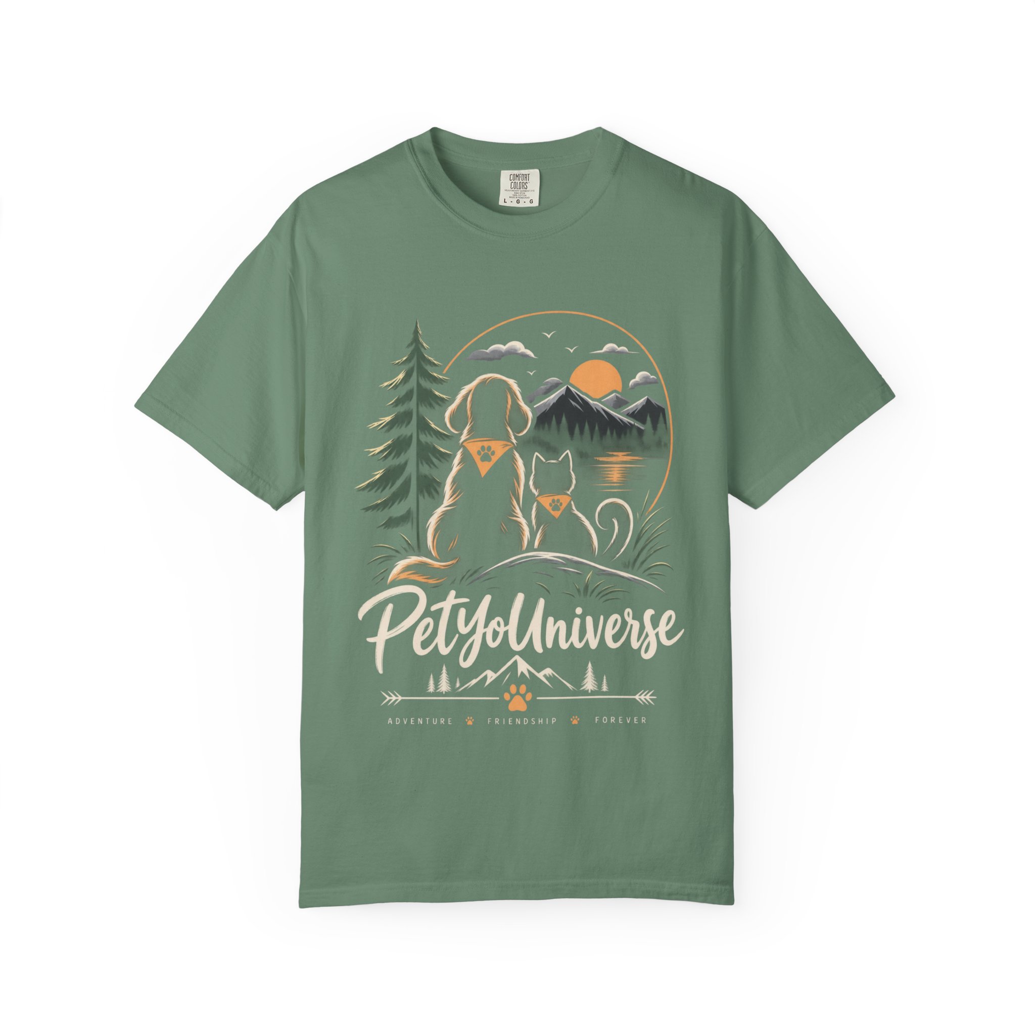 Dog Mom Scenic T-Shirt — Pet Universe Mountain Sunset Tee - Image 43