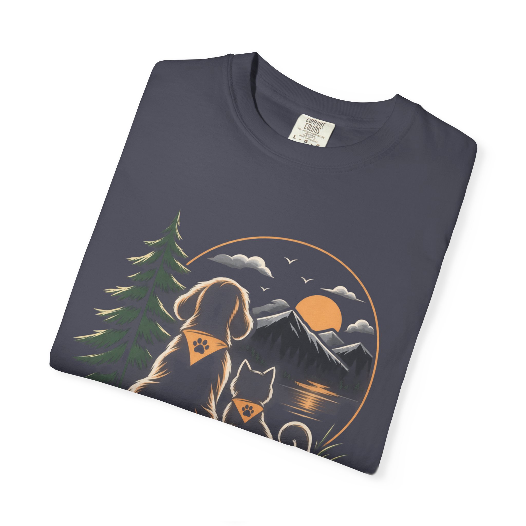 Dog Mom Scenic T-Shirt — Pet Universe Mountain Sunset Tee - Image 66
