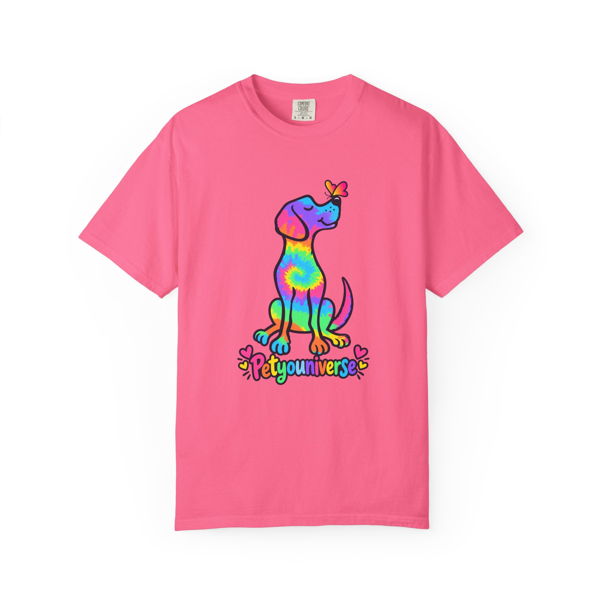 Tie-Dye Puppy T-Shirt — Colorful "PetYoUniverse" Dog Graphic Tee - Image 109