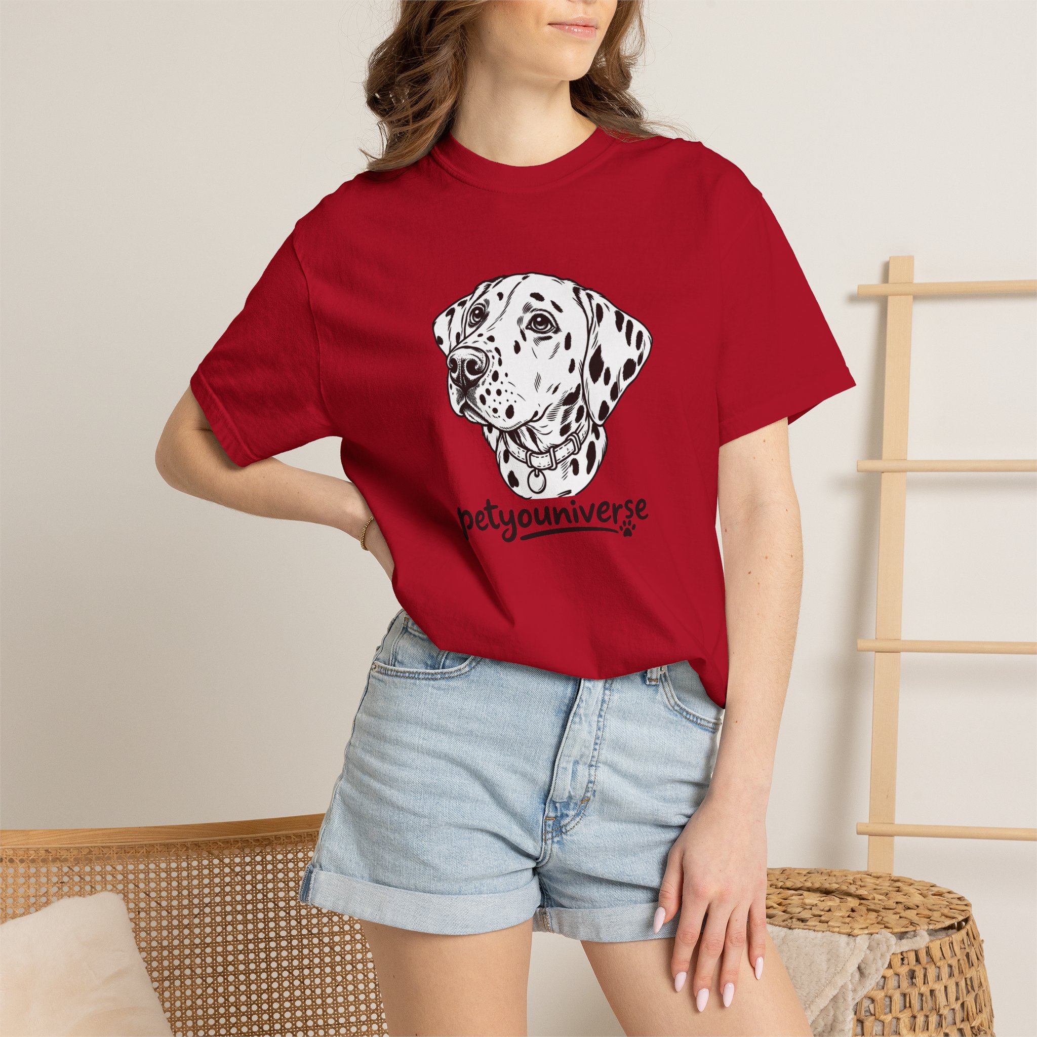 Dalmatian Portrait T-Shirt — "PetYoUniverse" Graphic Tee - Image 137