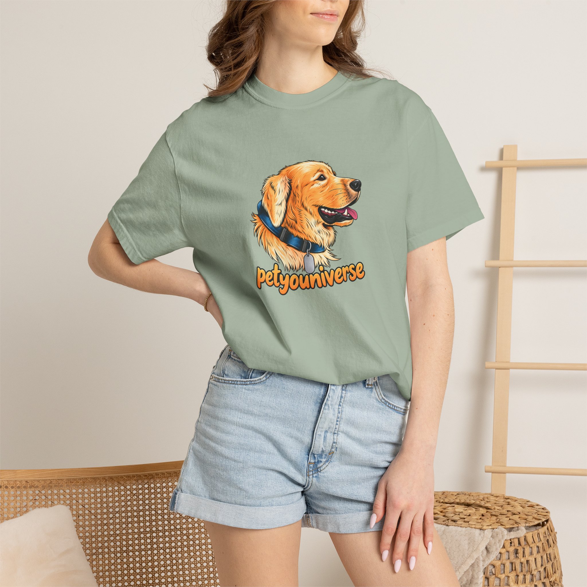 Golden Retriever Portrait T-Shirt – PetYoUniverse Graphic Tee - Image 47