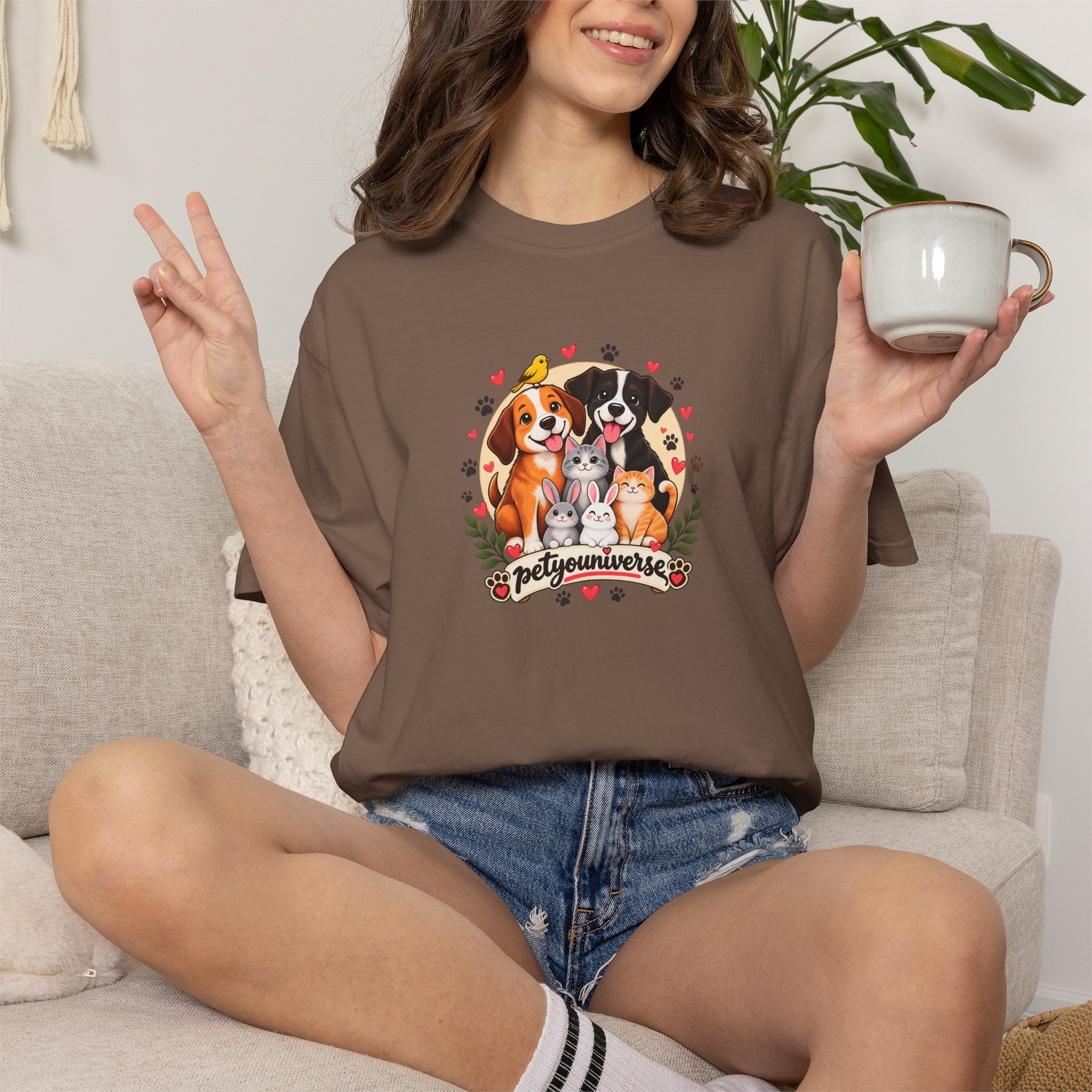 Dog Mom & Dad T-Shirt — 'Pet Parents' Cute Puppy Portrait Tee - Image 39