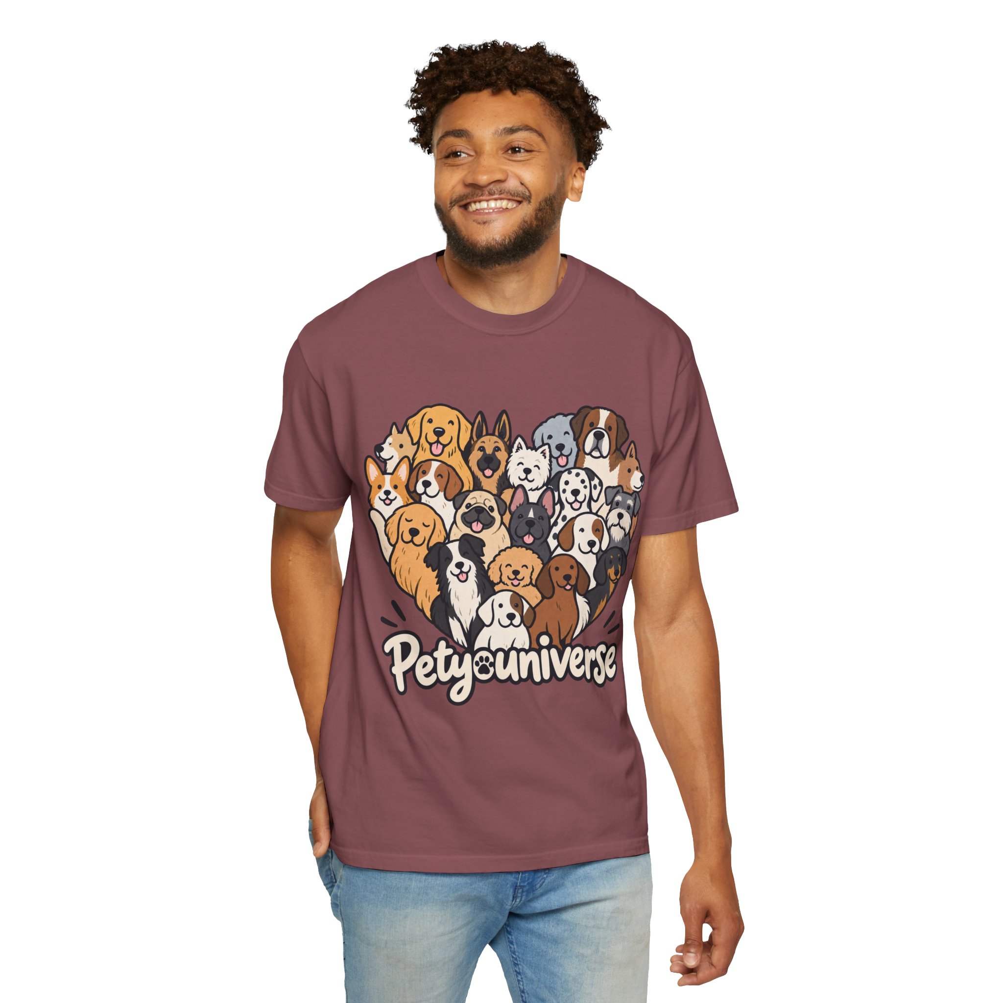 Dog Lover Cartoon T-Shirt — "Pety Universe" Graphic Tee - Image 18
