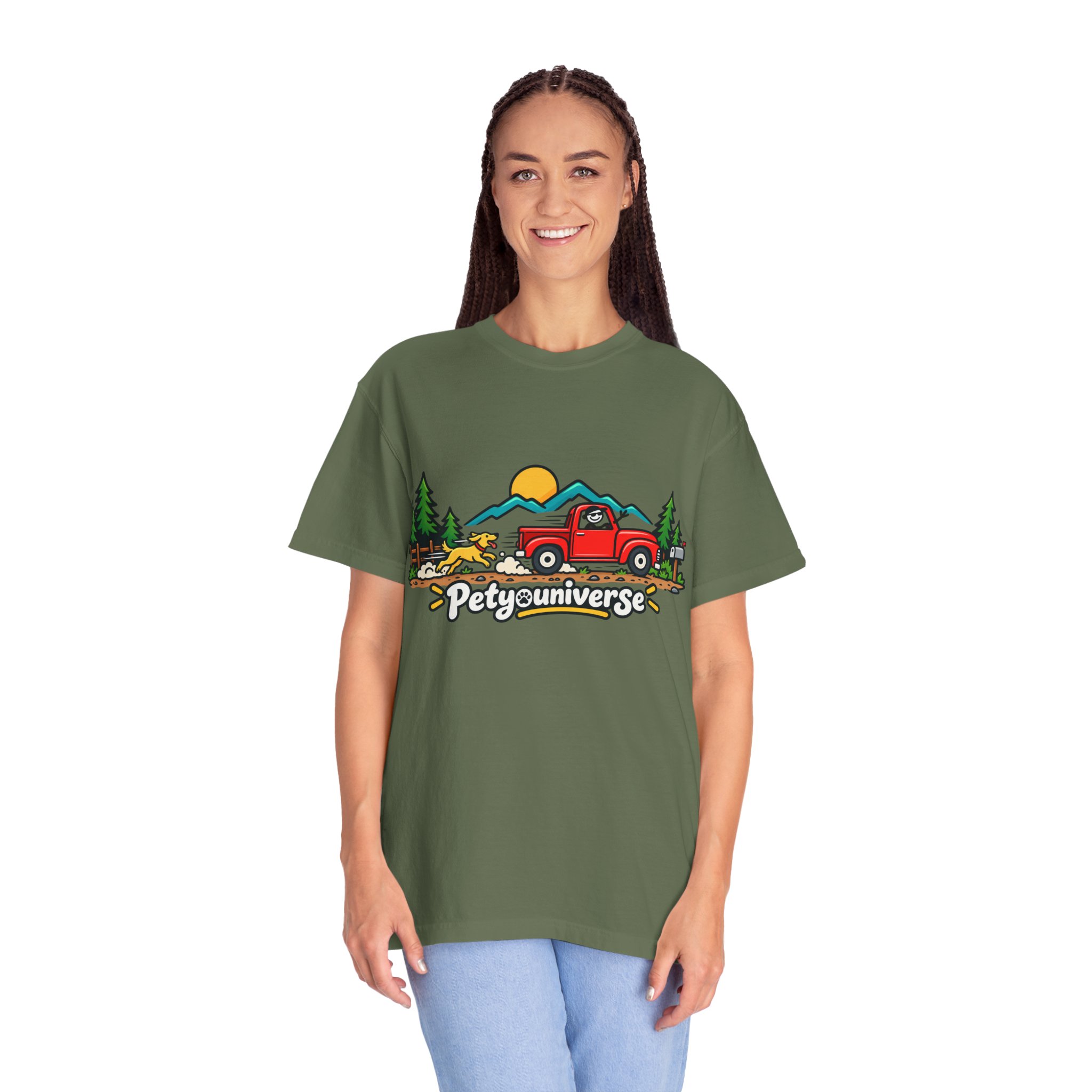 Petyuniverse Retro Truck & Dog Graphic T-Shirt - Image 41