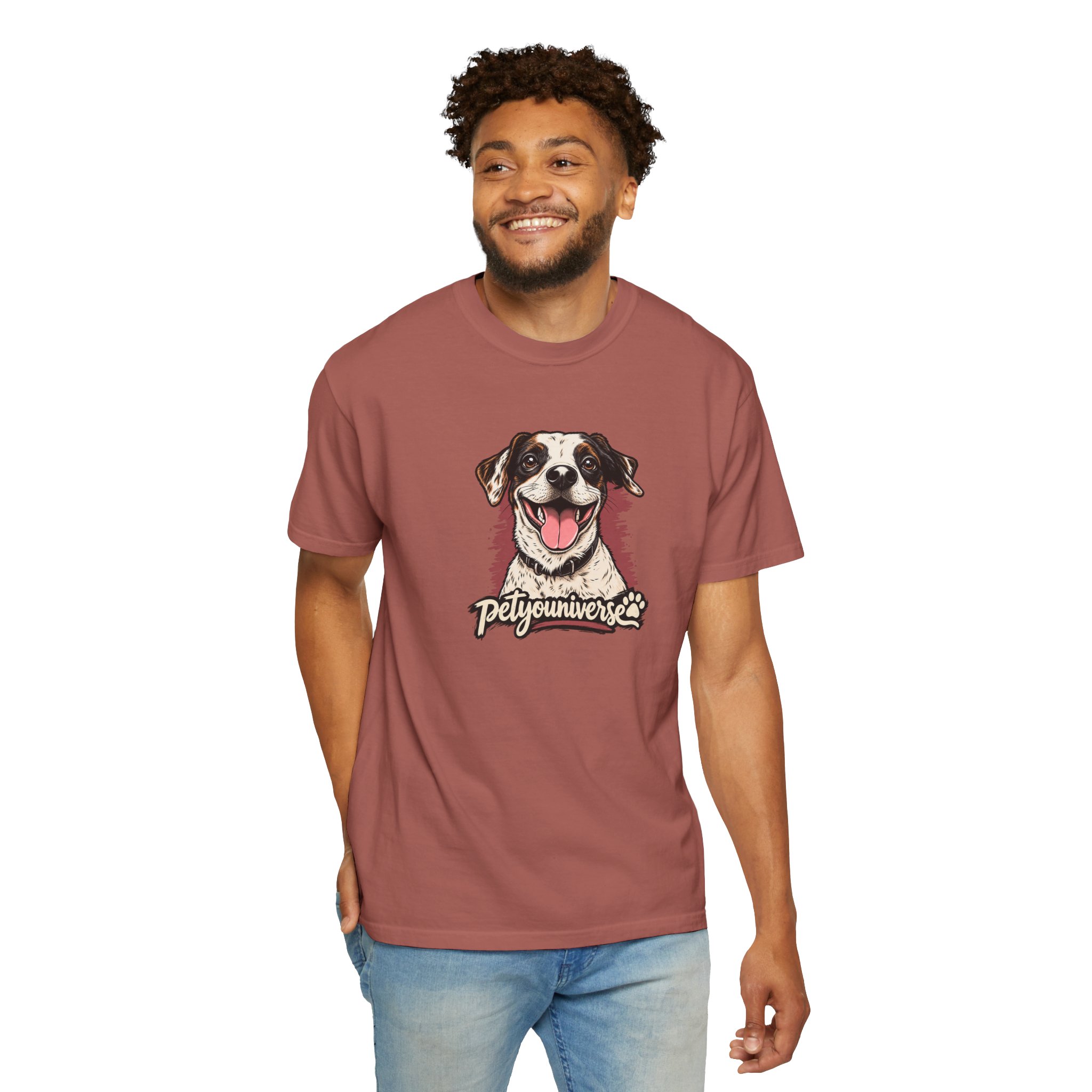 Dog Lover T-Shirt — Smiling Pup "Petyouniverse" Graphic Tee - Image 102