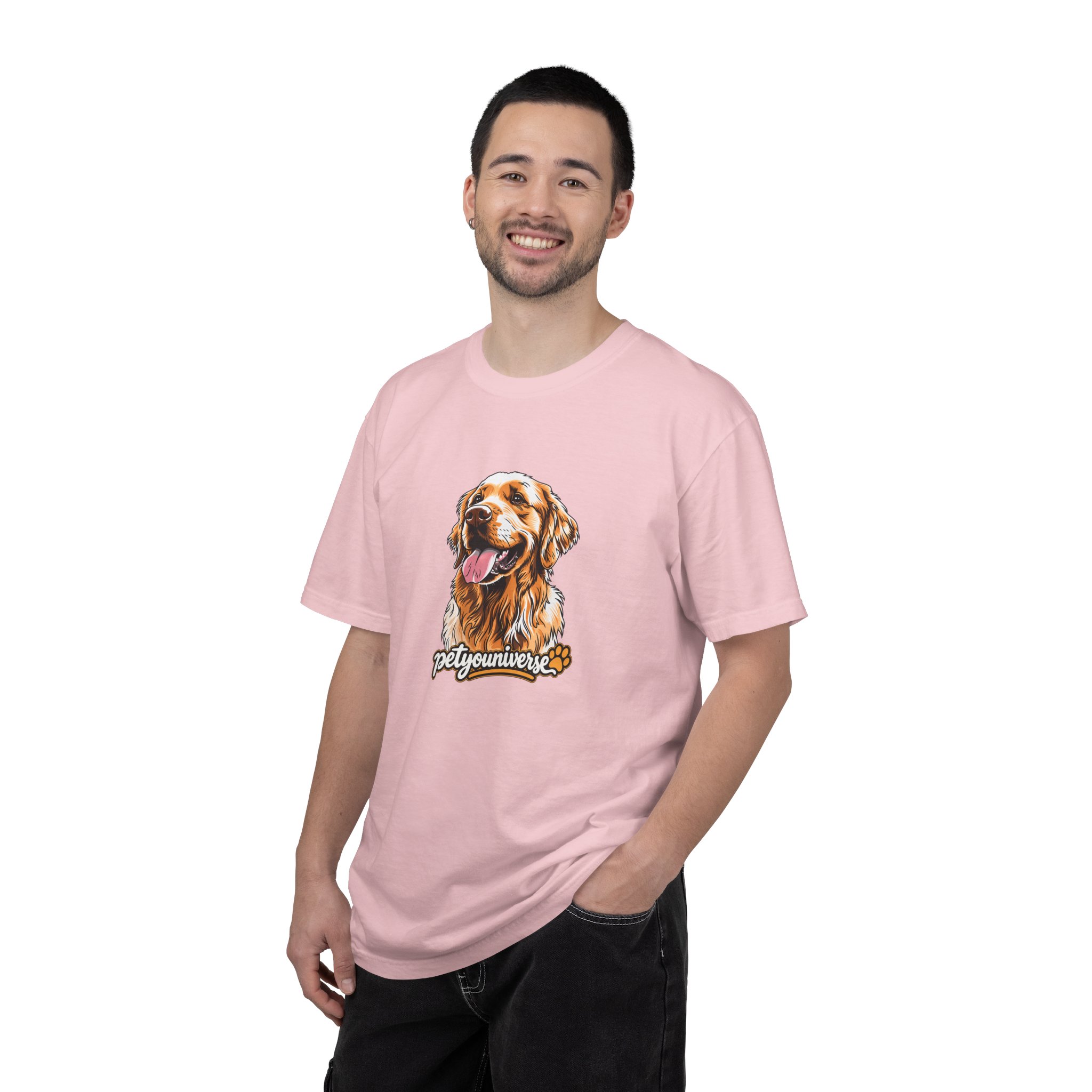 Dog Lover T-Shirt — Golden Retriever Portrait "PetYoUniverse" Graphic - Image 121