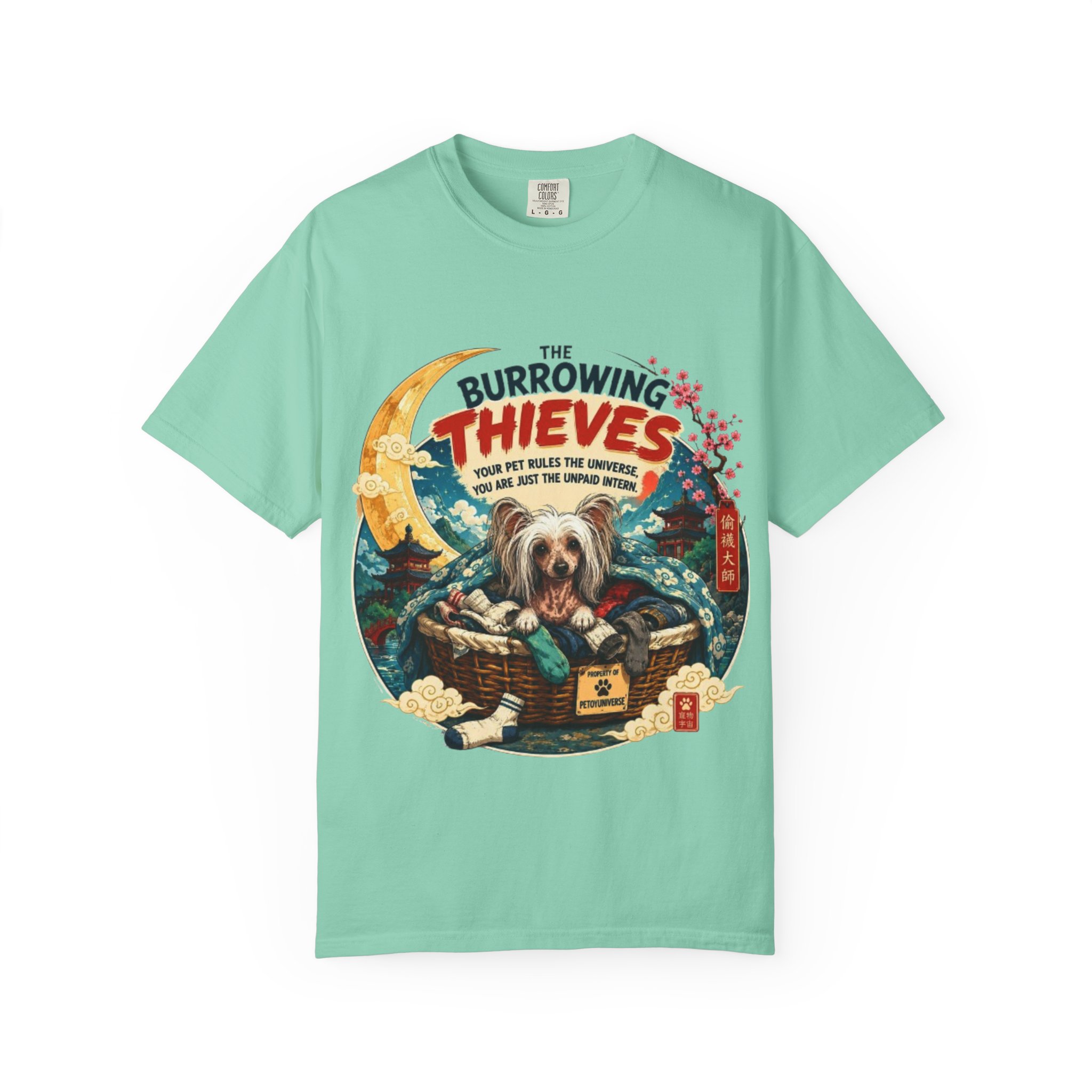 T-Shirt — The Burrowing Thieves Vintage Dog Treasure Chest Graphic Tee - Image 55