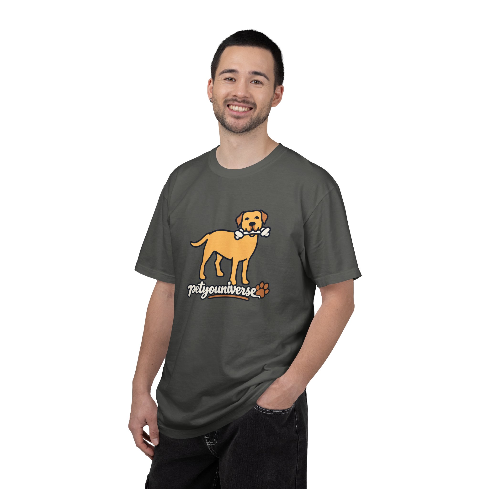 Dog Bone Graphic T-Shirt — "PetYoUniverse" Puppy Tee - Image 49