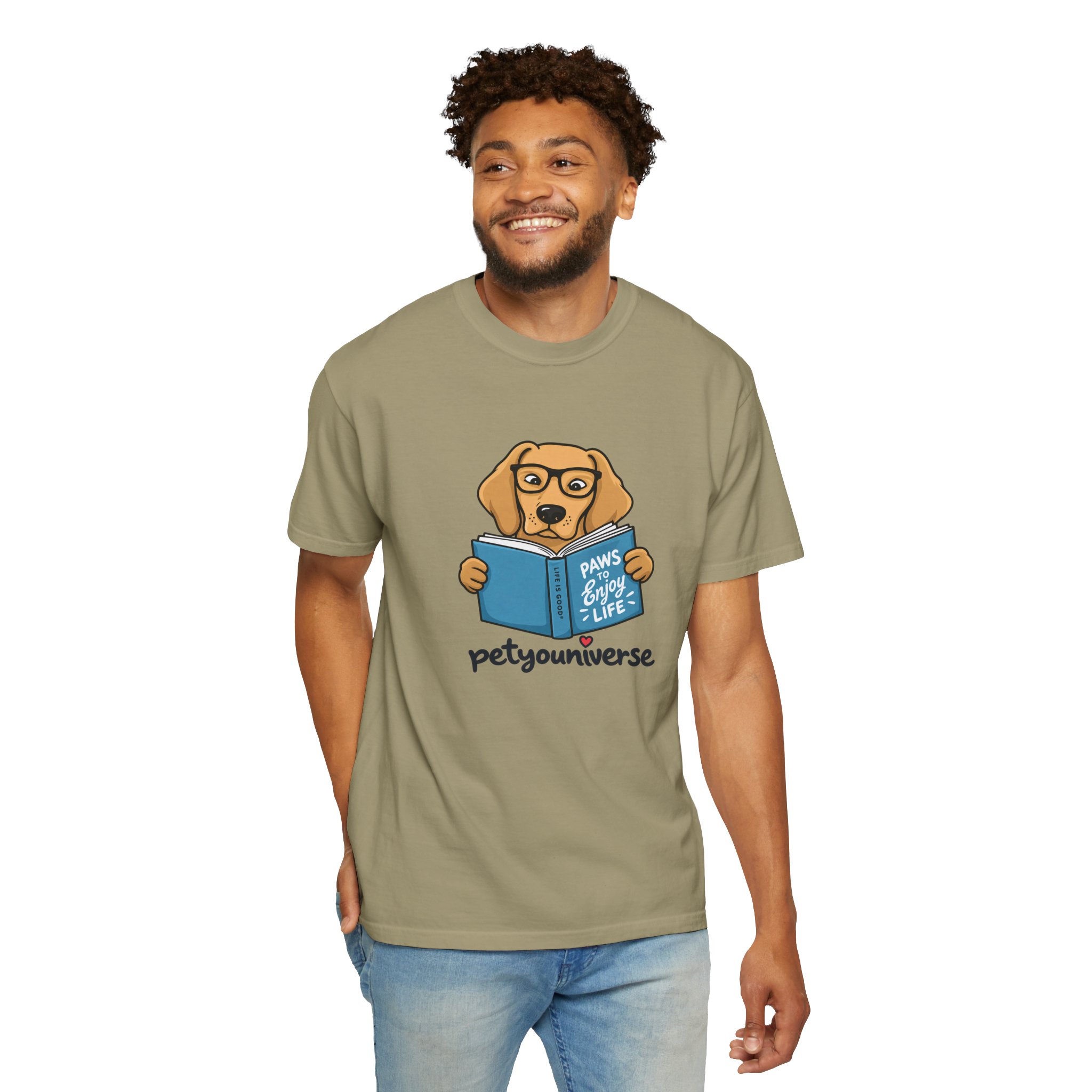 Dog Reading T-Shirt — "Paws & Books" Cute Booklover Pup Tee - Image 25