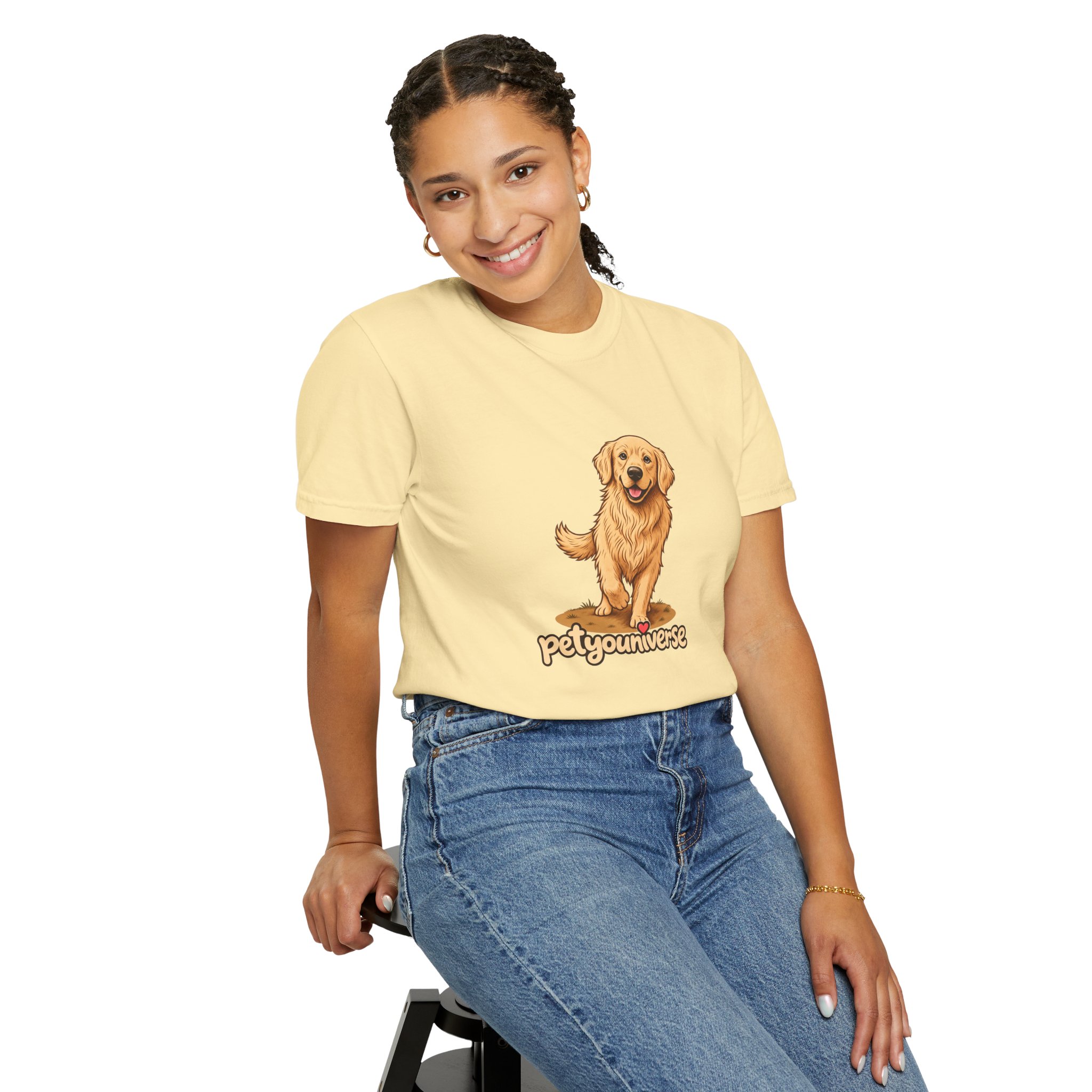 Golden Retriever Graphic T-Shirt — "PetYoUniverse" Cute Dog Tee - Image 15