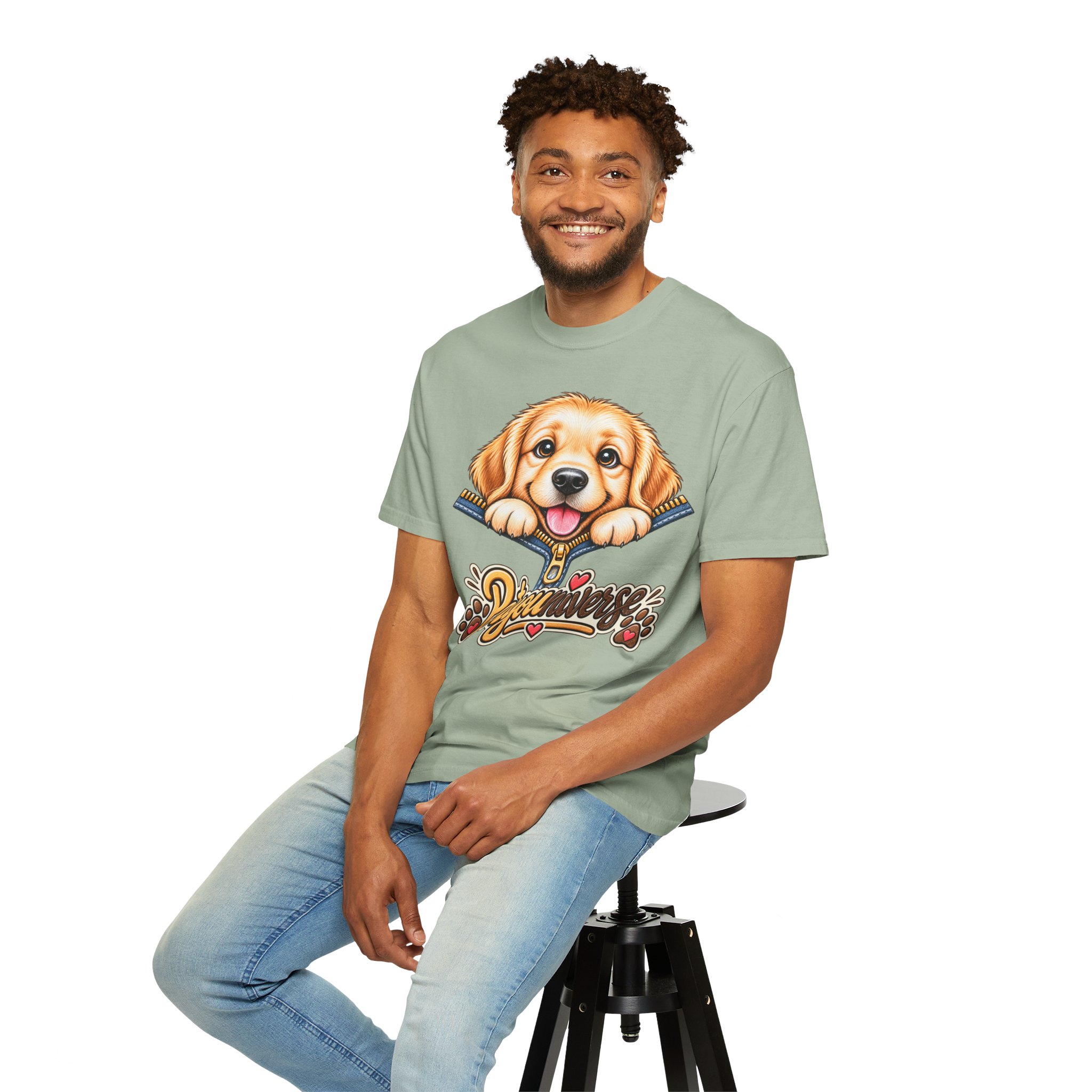 Golden Retriever Puppy "PetYoUniverse" T-Shirt - Image 62