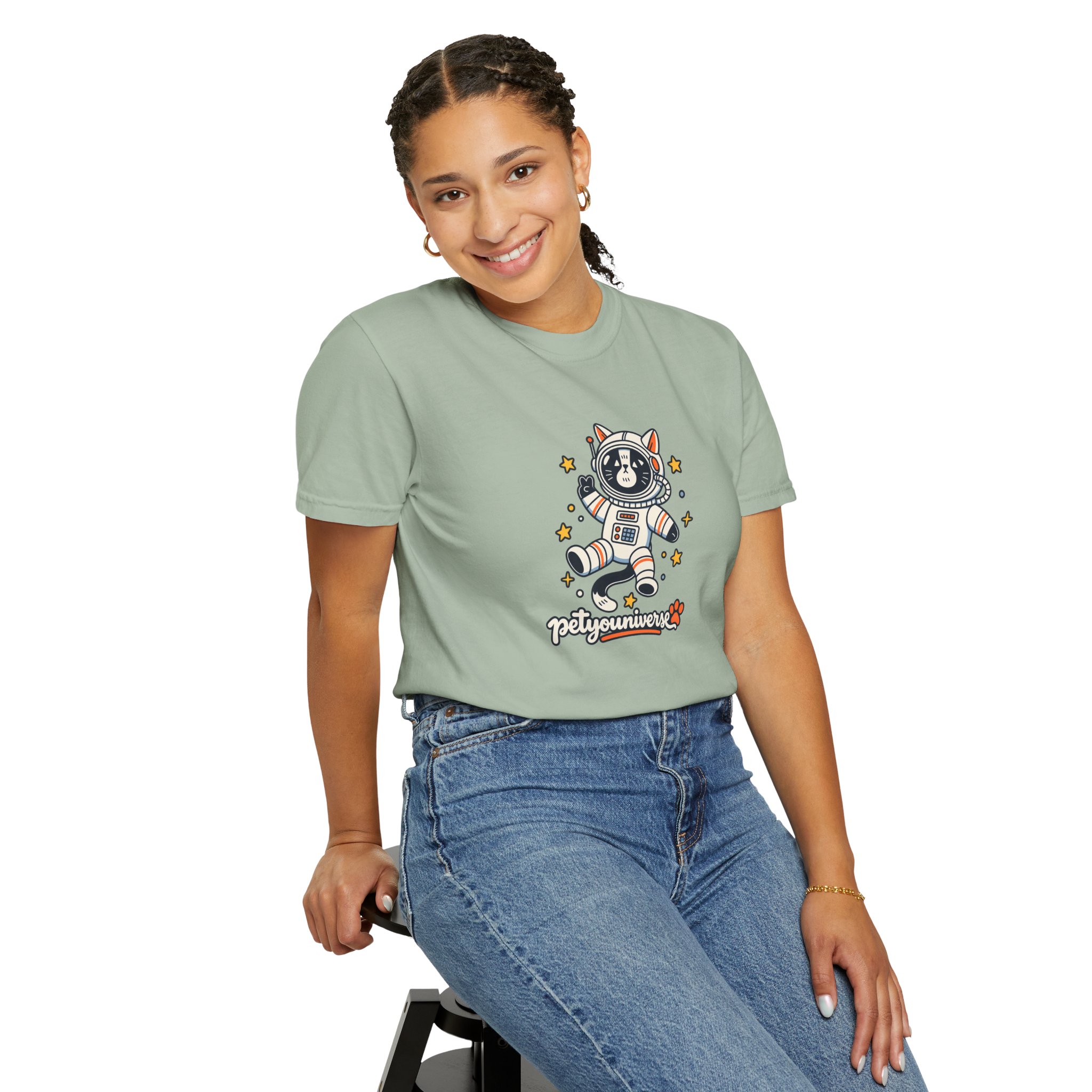 Astronaut Dog T-Shirt — 'PetYoUniverse' Cute Space Pup Tee - Image 69