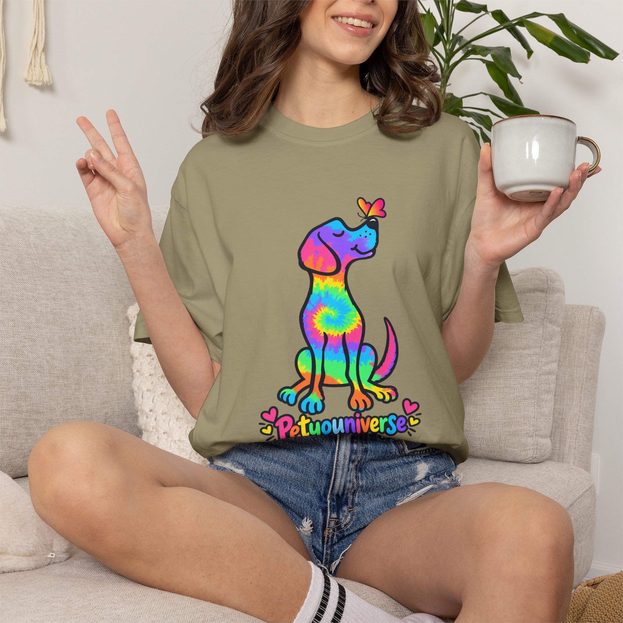 Tie-Dye Puppy T-Shirt — Colorful "PetYoUniverse" Dog Graphic Tee - Image 30