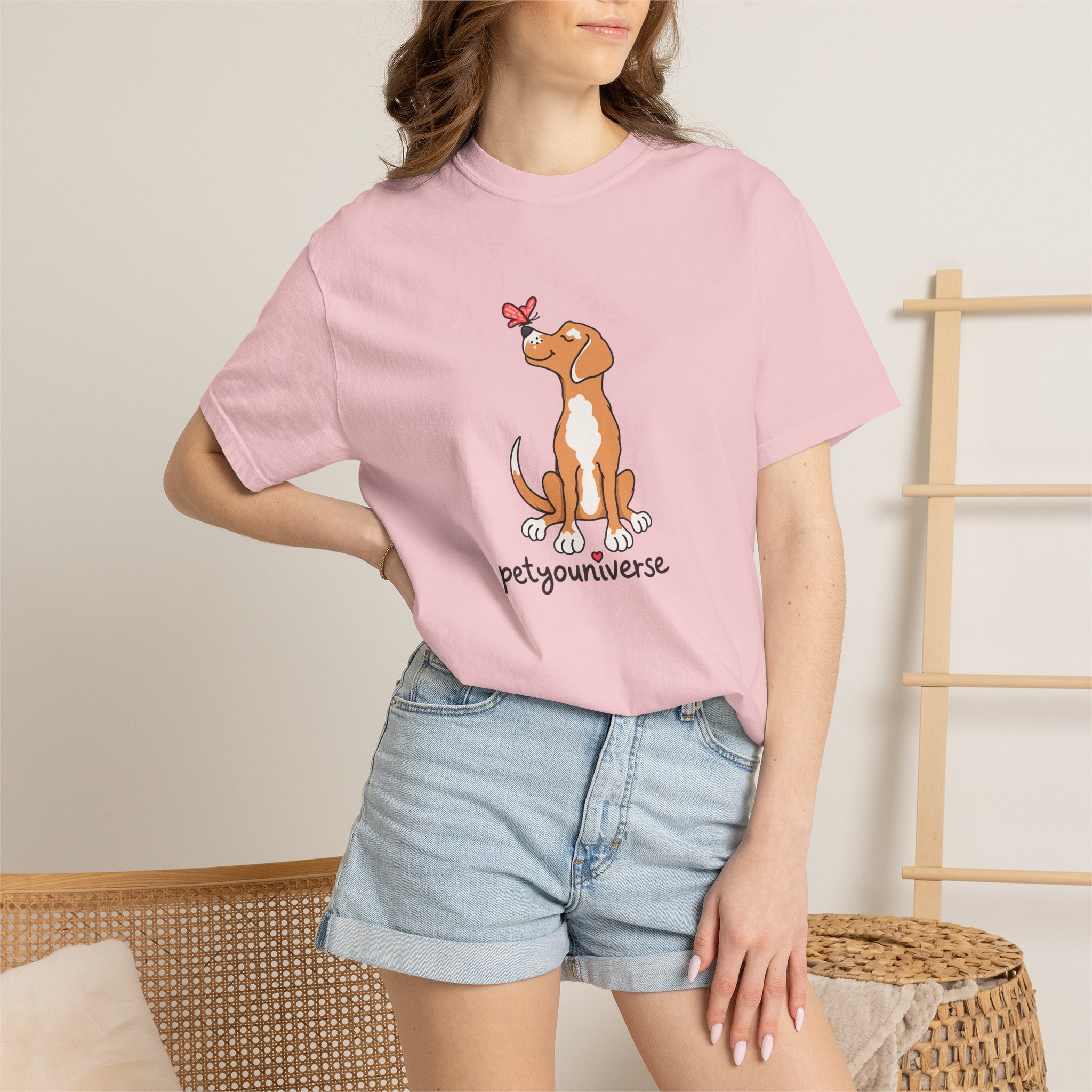PetYoUniverse Cute Dog & Butterfly T‑Shirt - Image 92