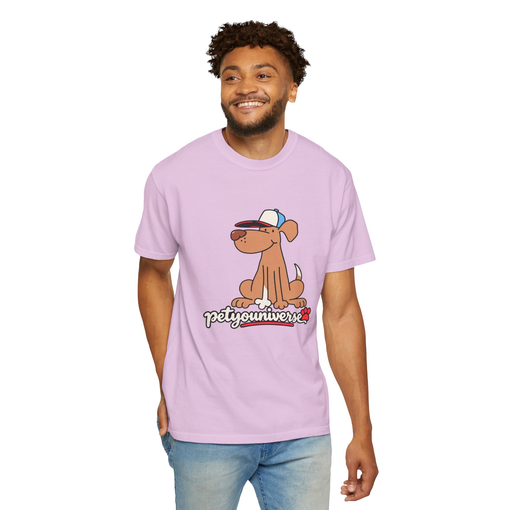 Dog Cartoon Tee — "PetYoUniverse" Puppy Graphic T-Shirt - Image 124