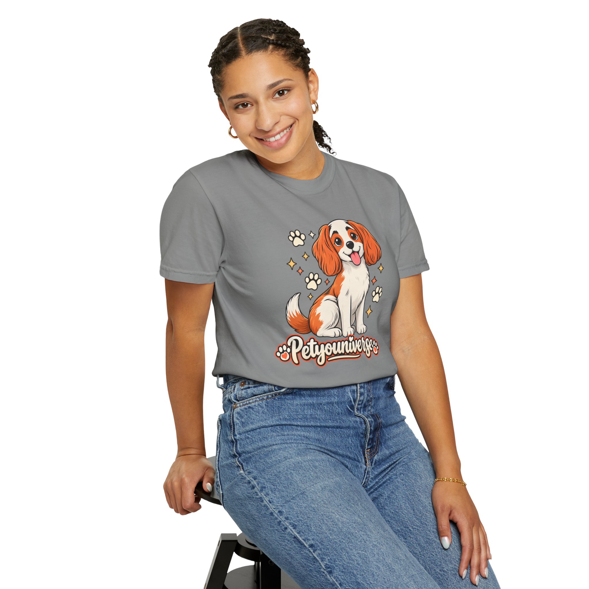 Cavalier King Charles Dog T-Shirt — "PetYoUniverse" Cute Puppy Graphic Tee - Image 96