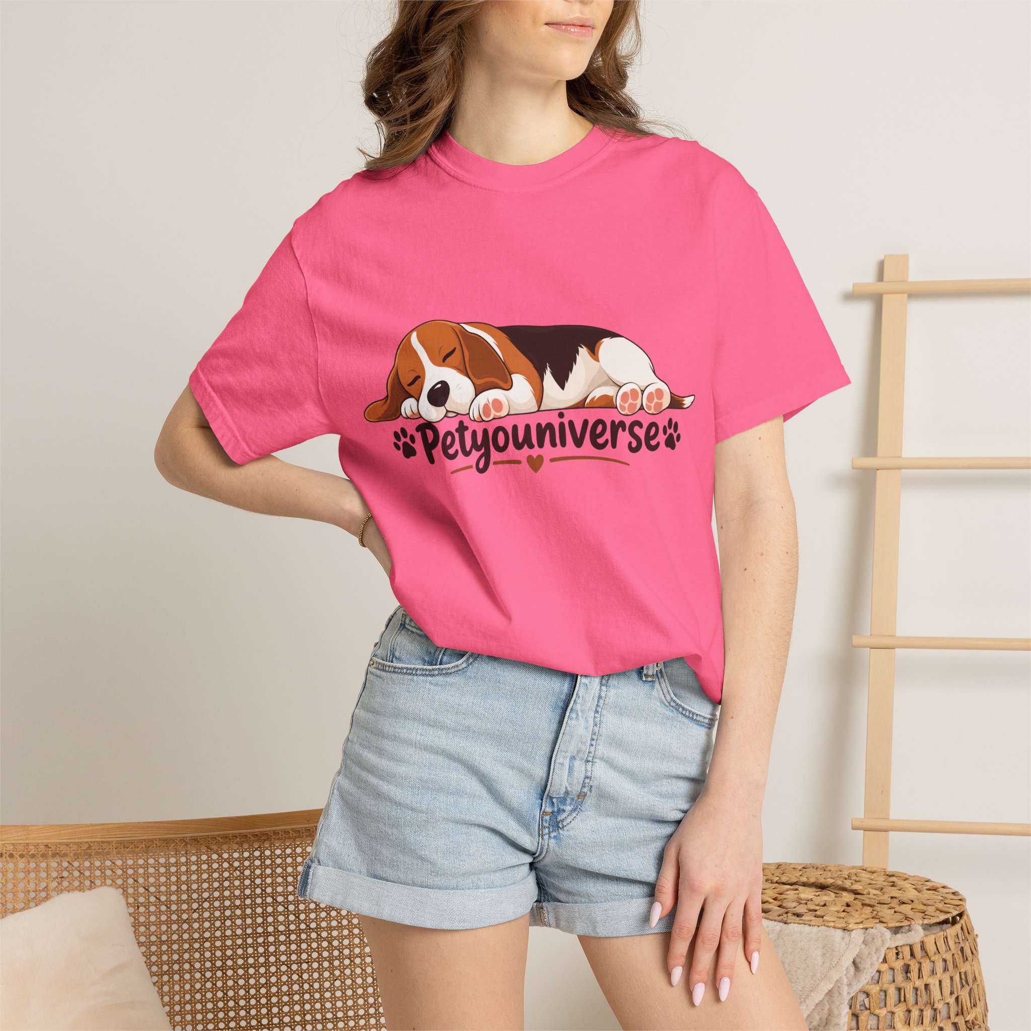 Sleeping Beagle T-Shirt — Cute "PetYoUniverse" Dog Graphic Tee - Image 110