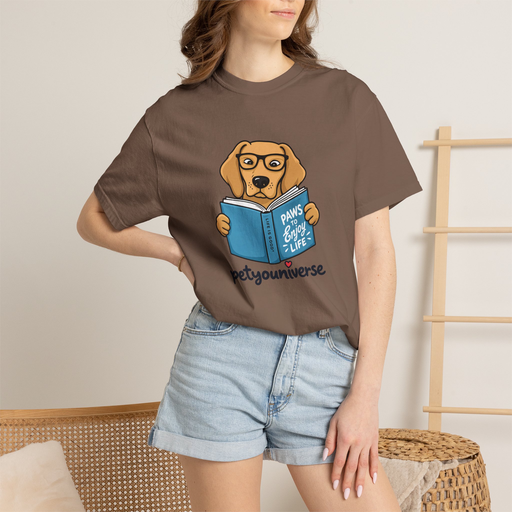 Dog Reading T-Shirt — "Paws & Books" Cute Booklover Pup Tee - Image 29