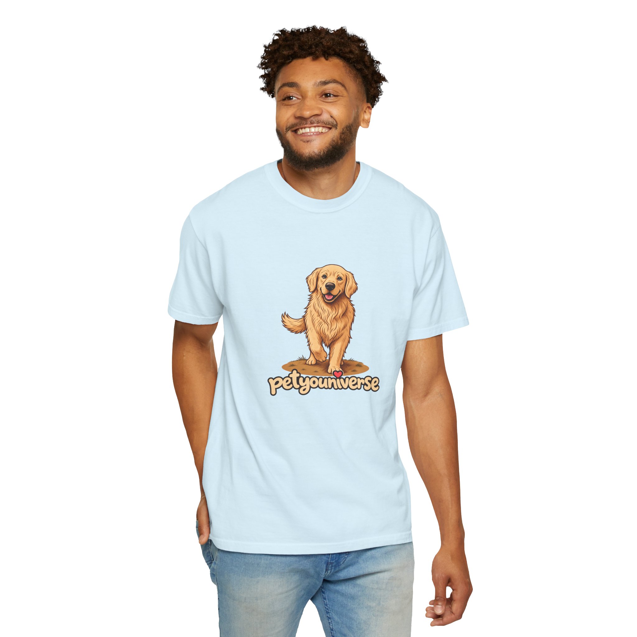 Golden Retriever Graphic T-Shirt — "PetYoUniverse" Cute Dog Tee - Image 88