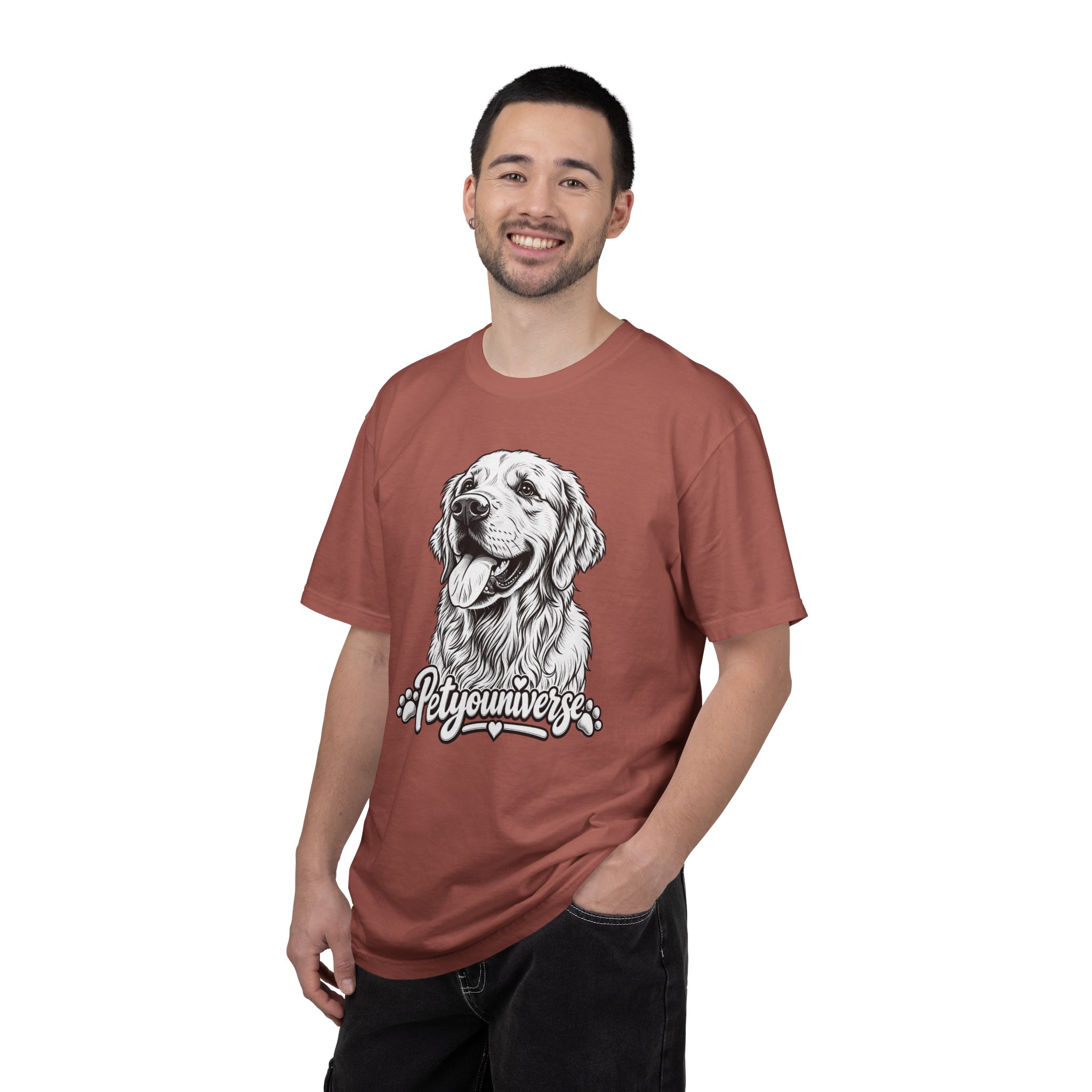 PetYoUniverse Golden Retriever Graphic T-Shirt — Cute Dog Portrait Tee - Image 121