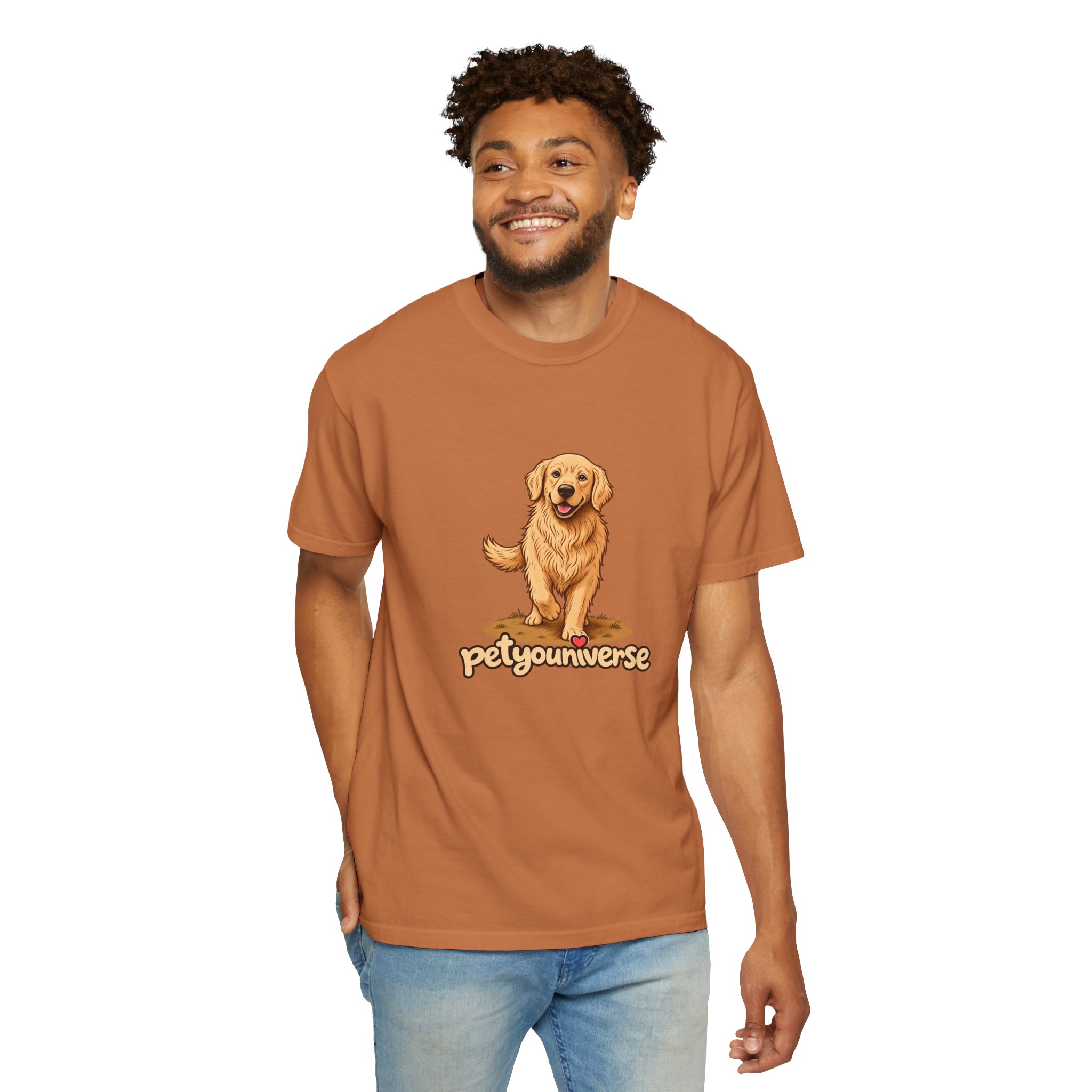 Golden Retriever Graphic T-Shirt — "PetYoUniverse" Cute Dog Tee - Image 34