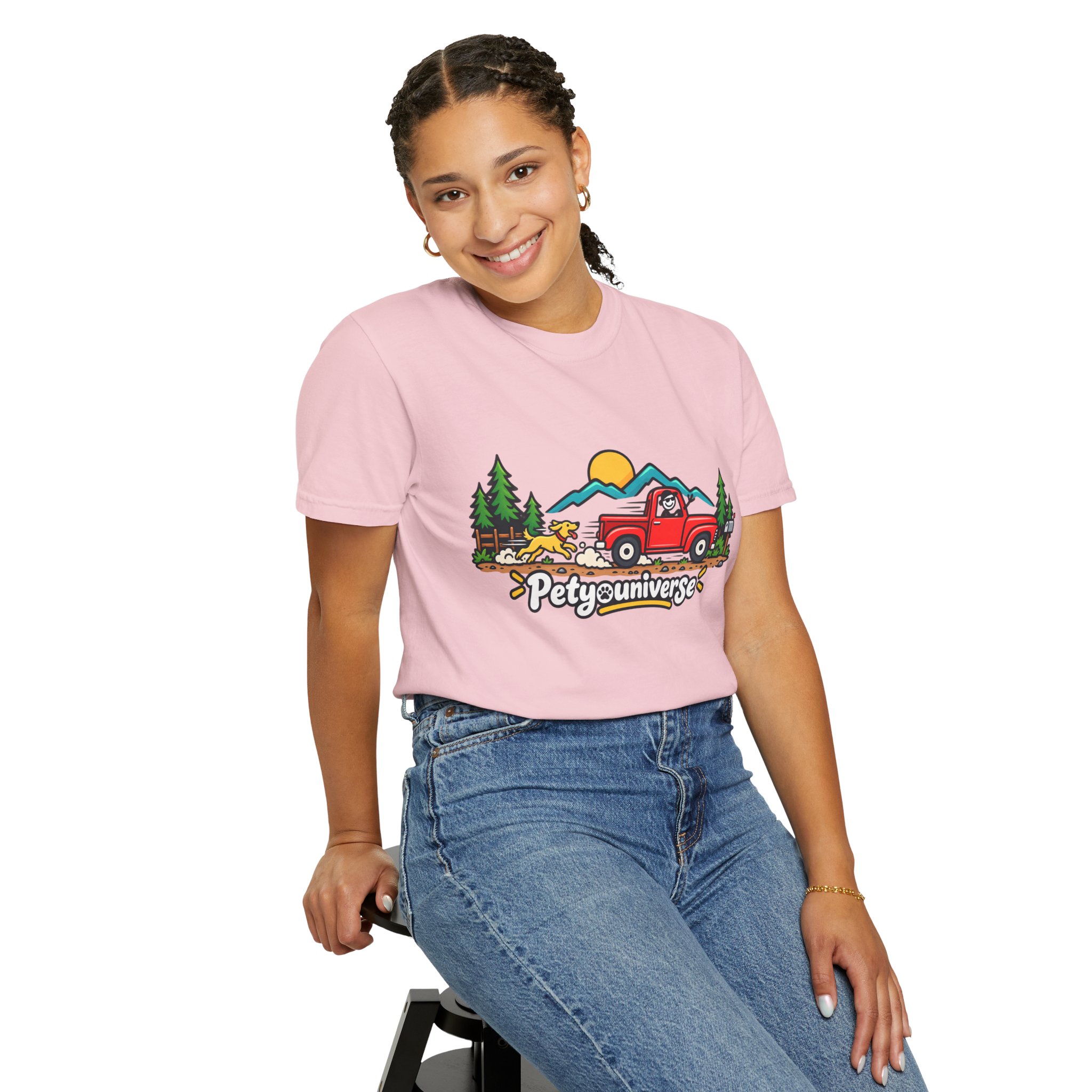 Petyuniverse Retro Truck & Dog Graphic T-Shirt - Image 87