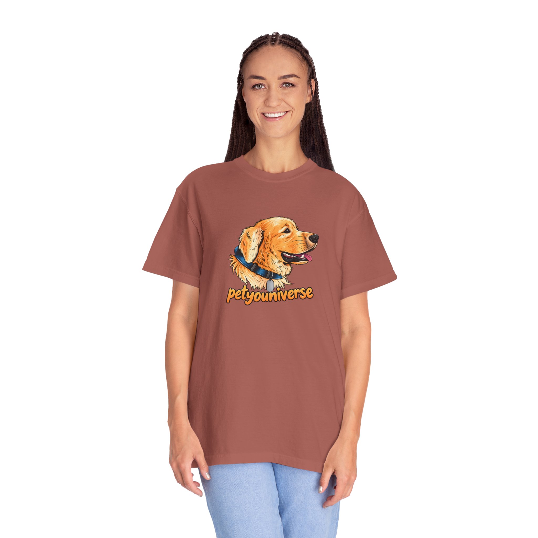 Golden Retriever Portrait T-Shirt – PetYoUniverse Graphic Tee - Image 122