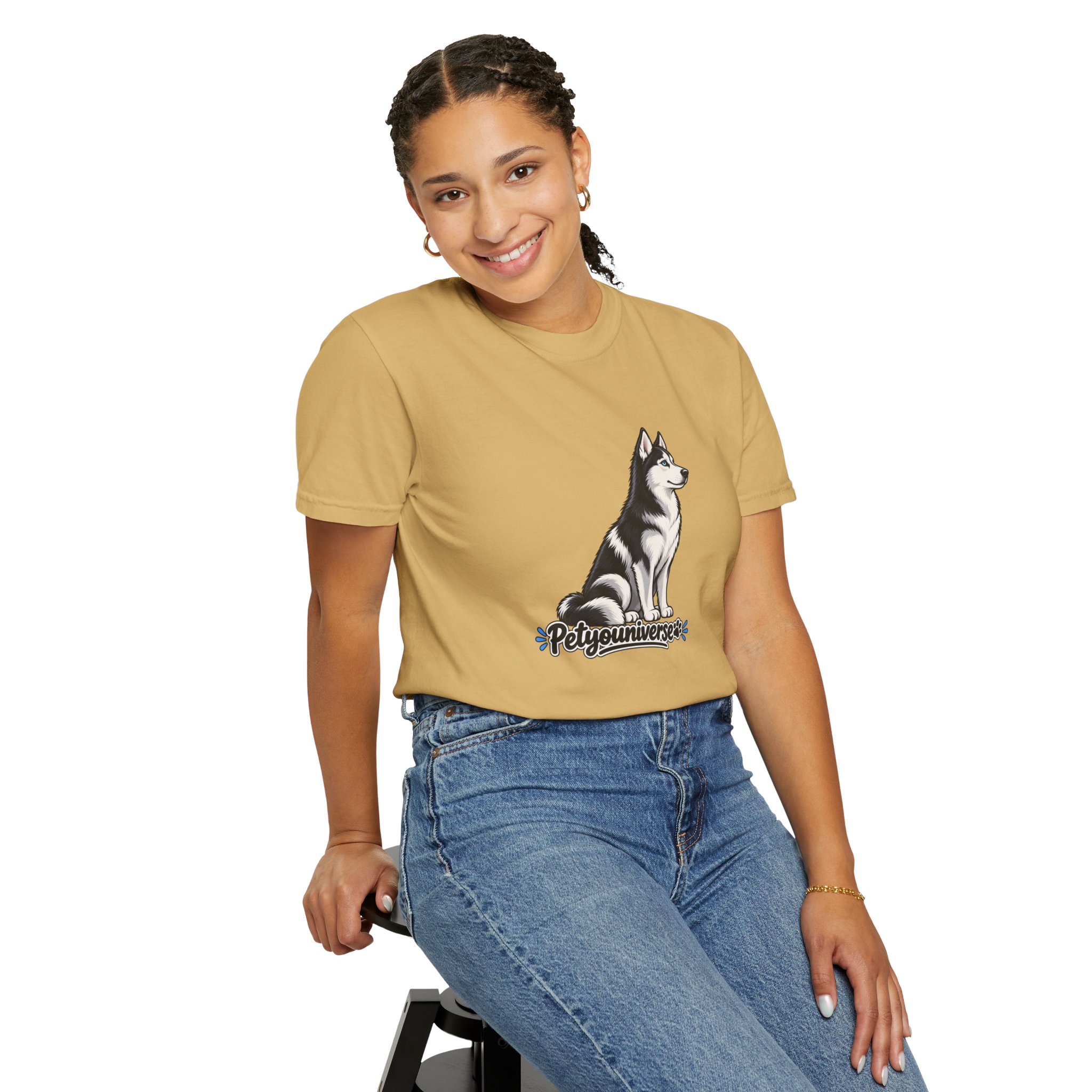 Husky Graphic T-Shirt — 'PetYoUniverse' Retro Dog Tee - Image 24
