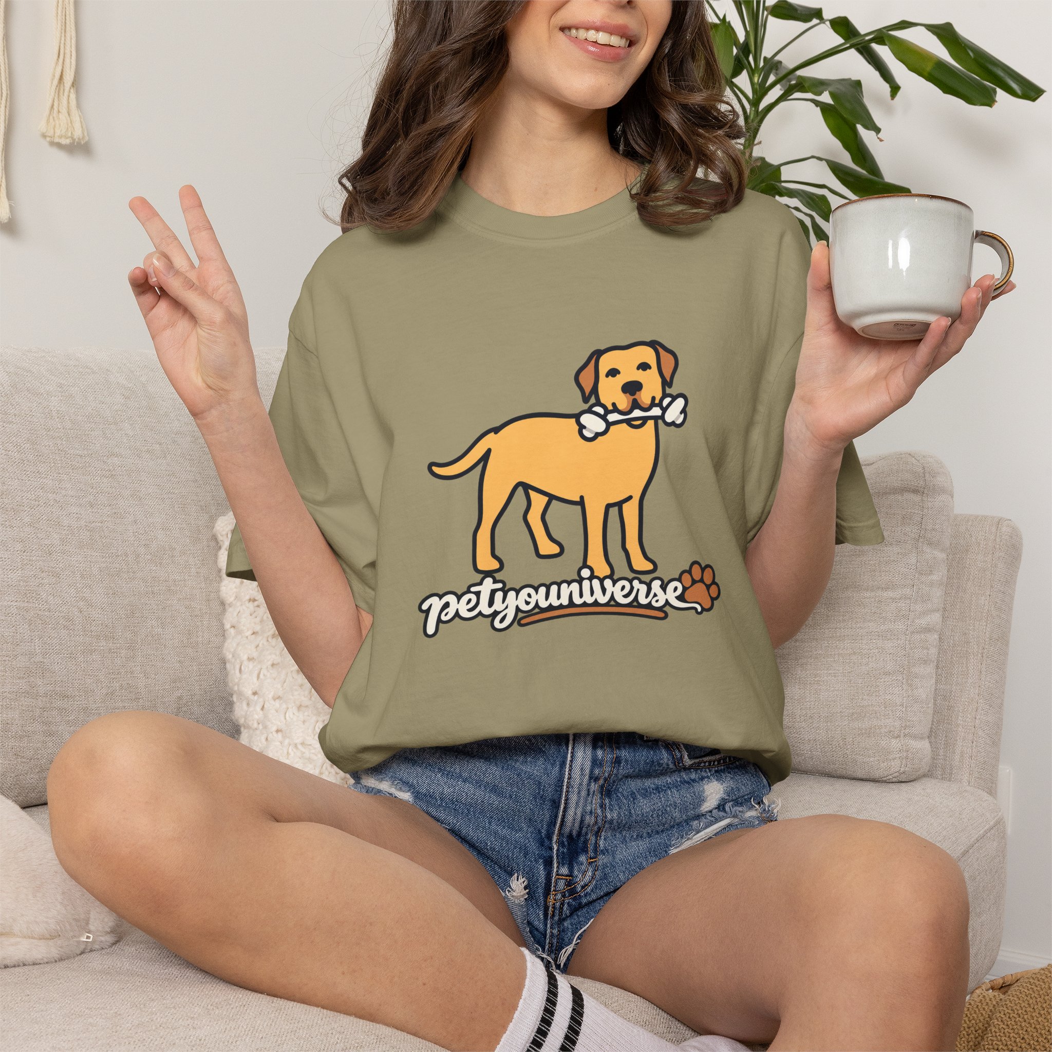 Dog Bone Graphic T-Shirt — "PetYoUniverse" Puppy Tee - Image 21