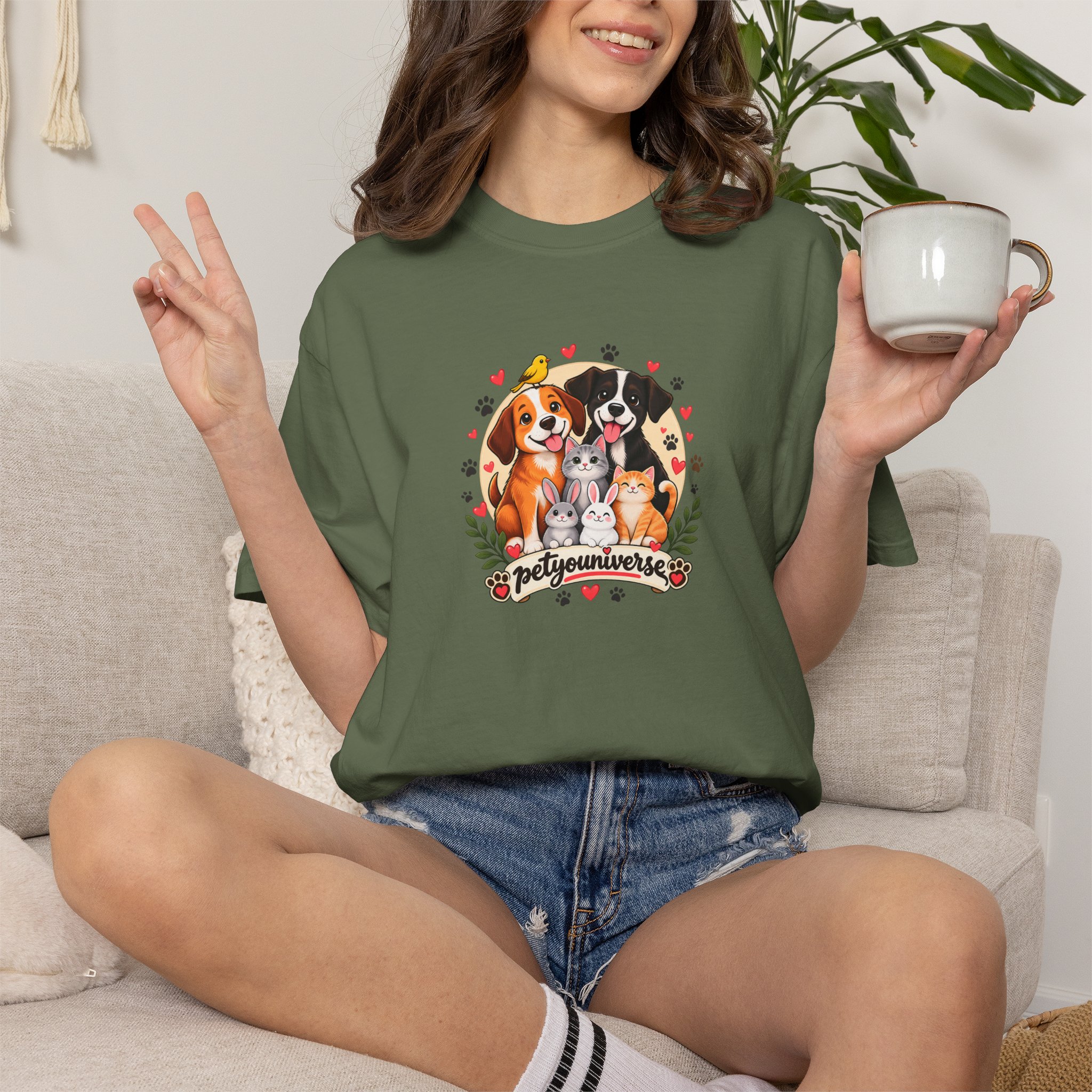 Dog Mom & Dad T-Shirt — 'Pet Parents' Cute Puppy Portrait Tee - Image 48