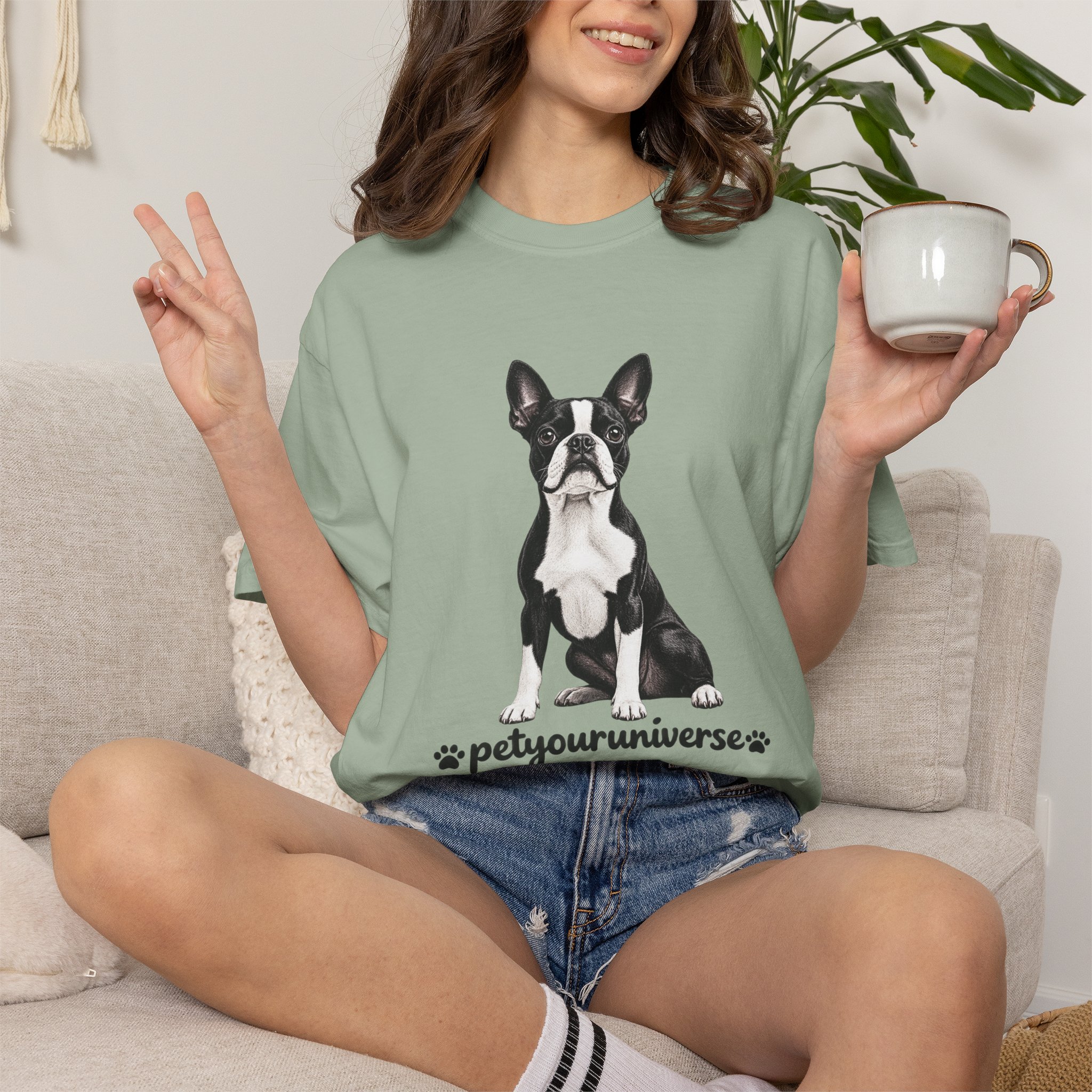 Boston Terrier Graphic T-Shirt — "PetYoUniverse" Dog Lover Tee - Image 57