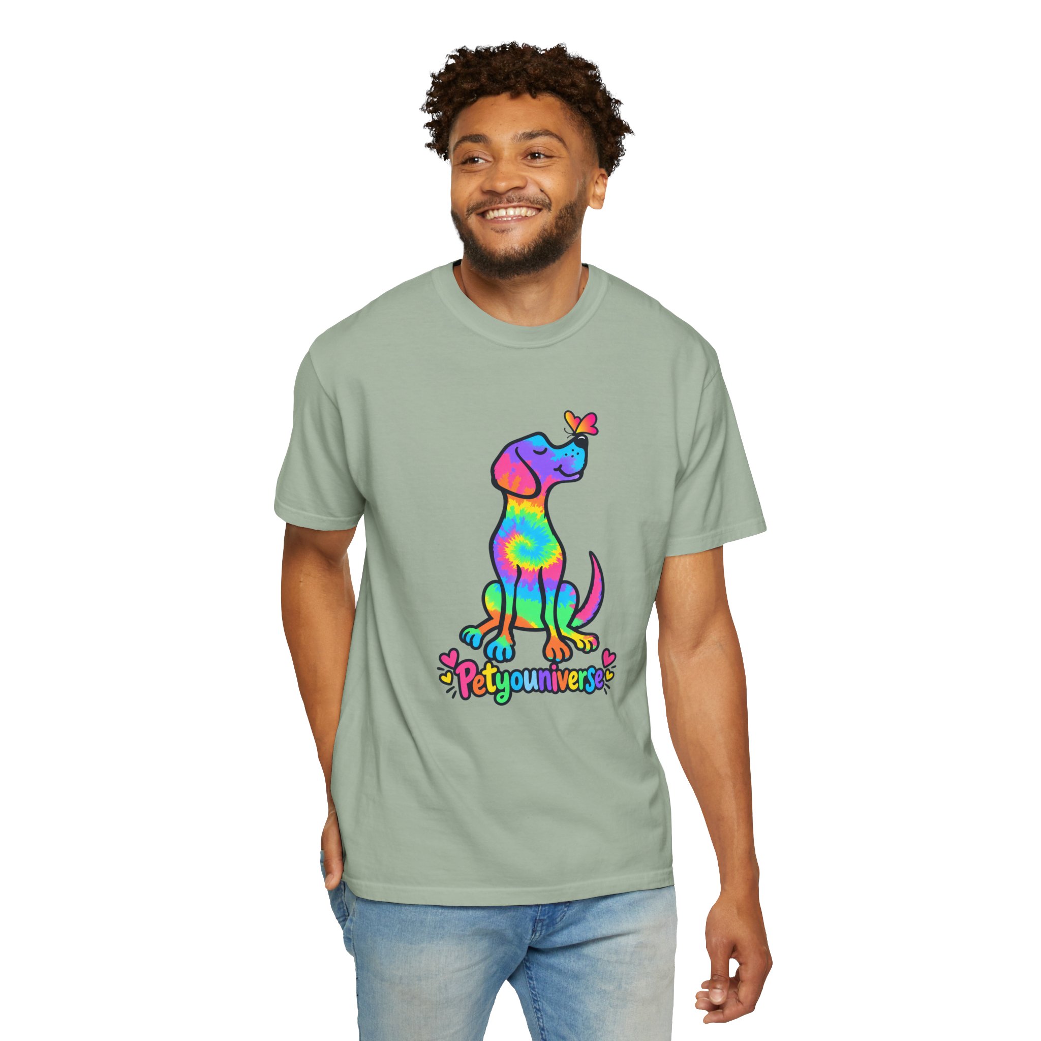 Tie-Dye Puppy T-Shirt — Colorful "PetYoUniverse" Dog Graphic Tee - Image 61