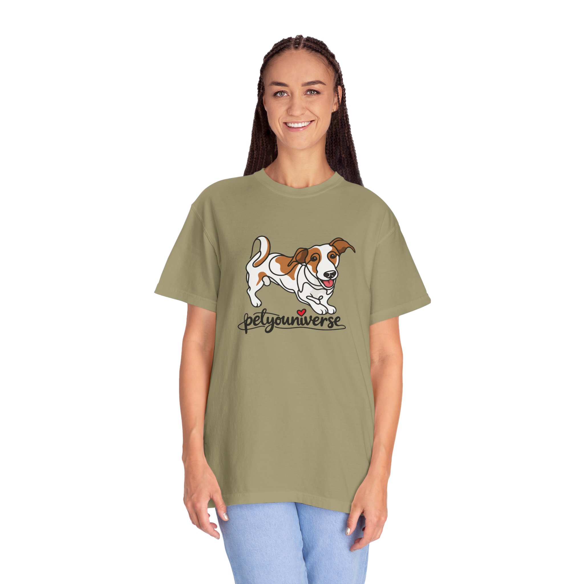 Dog Cartoon T-Shirt — "PetYoUniverse" Playful Jack Russell Tee - Image 23