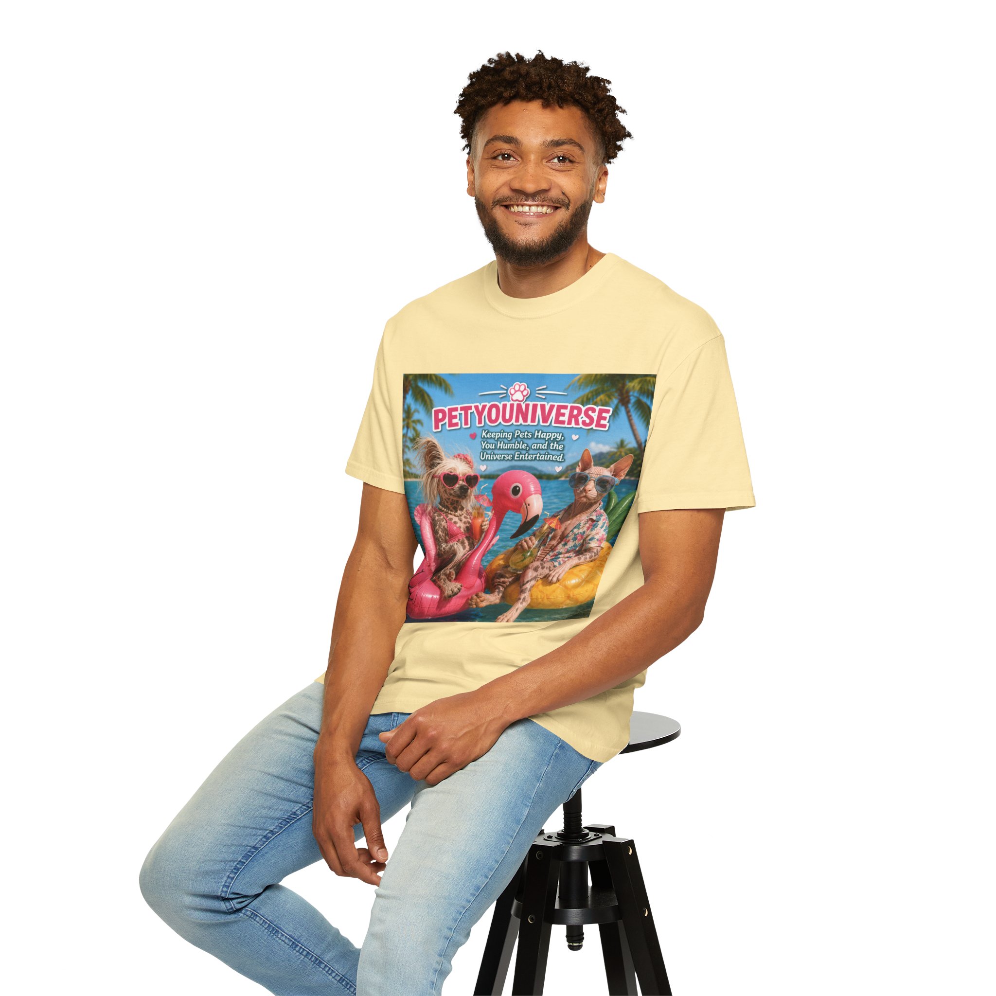 T-Shirt — "Petyouniverse" Summer Dog Vacation Graphic Tee - Image 29