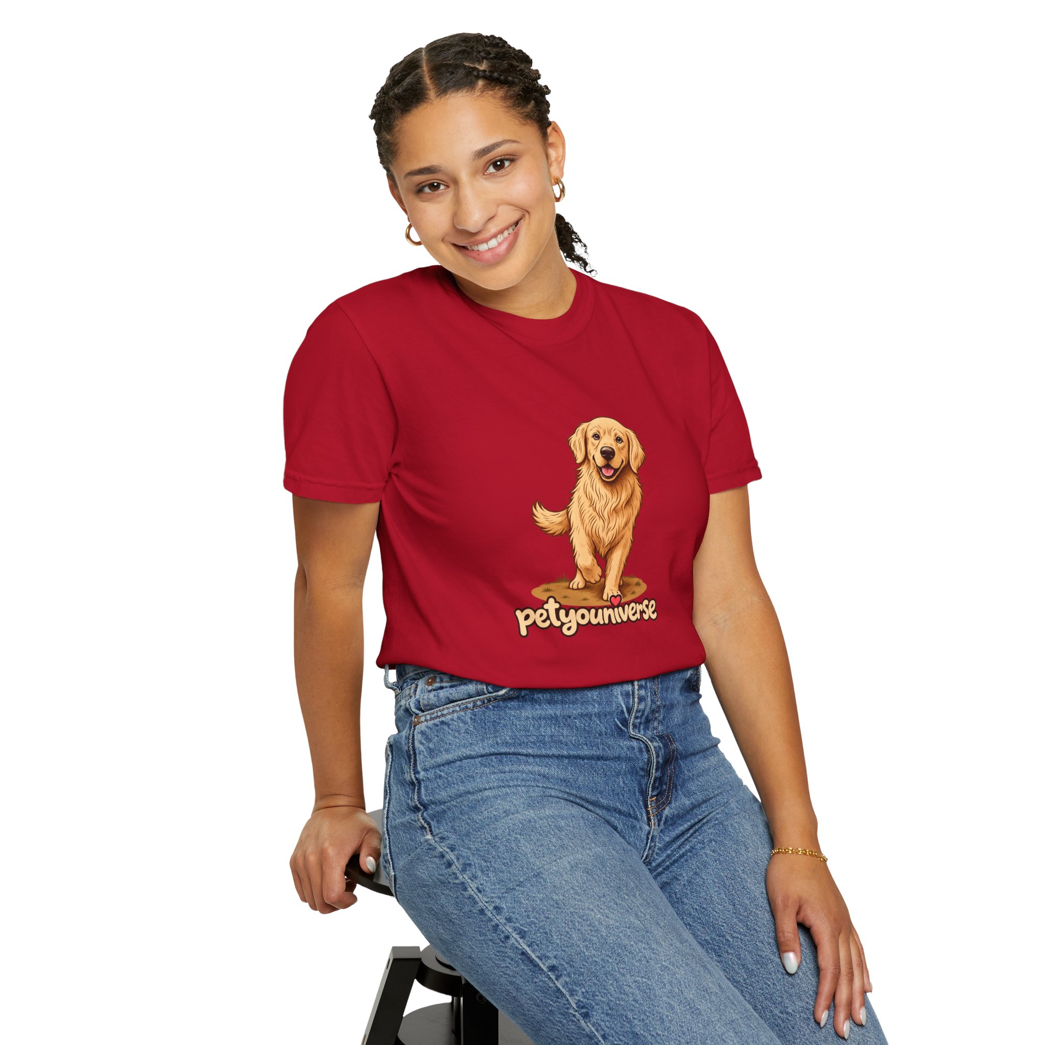 Golden Retriever Graphic T-Shirt — "PetYoUniverse" Cute Dog Tee - Image 141