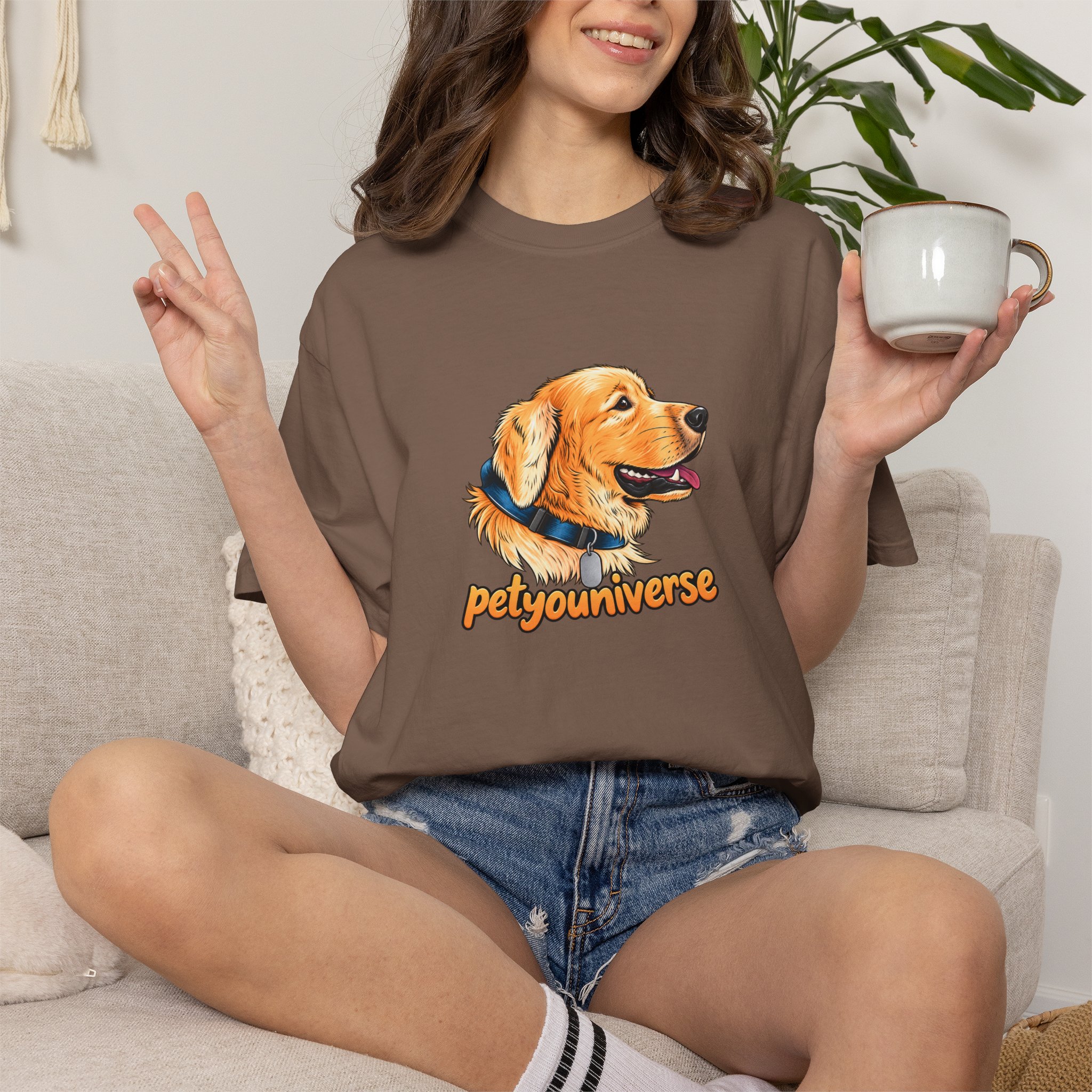 Golden Retriever Portrait T-Shirt – PetYoUniverse Graphic Tee - Image 30