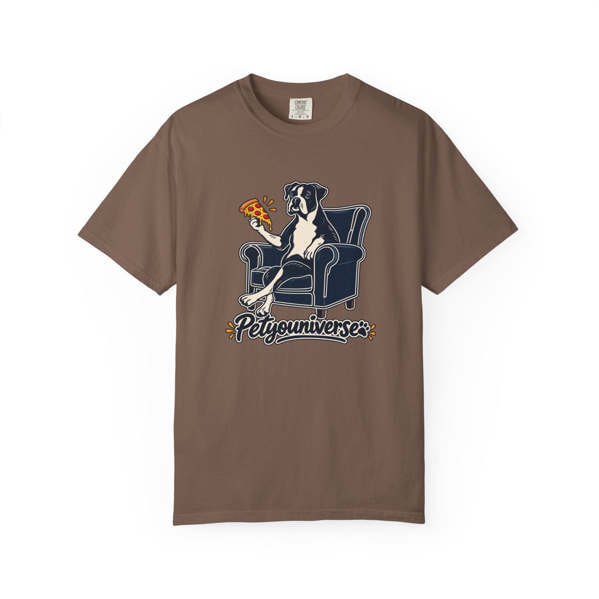 T-Shirt — PetYoUniverse Dog on Armchair with Pizza Graphic - Image 28
